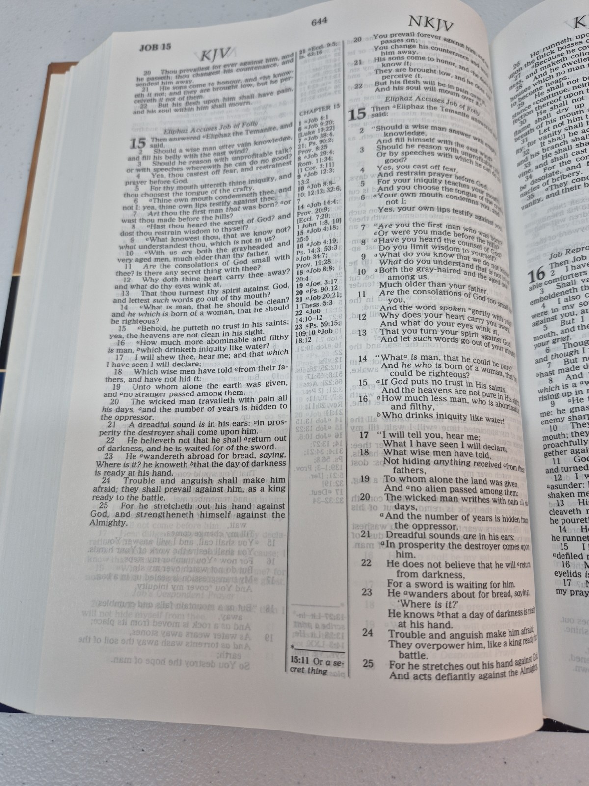 Nelson&rsquo;s KJV/NKJV Parallel Bible with Center-Column References 1st Pages Removed