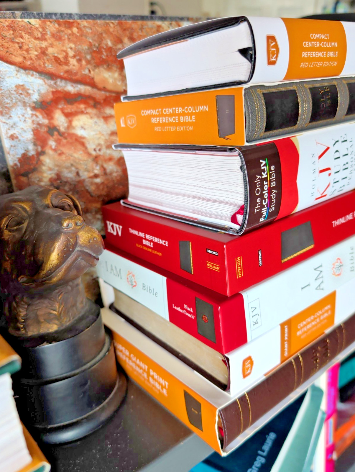 UNUSED GIFTABLE KJV BIBLE LOT J1: Giant Print/Study/Compact/I AM/Genuine Leather