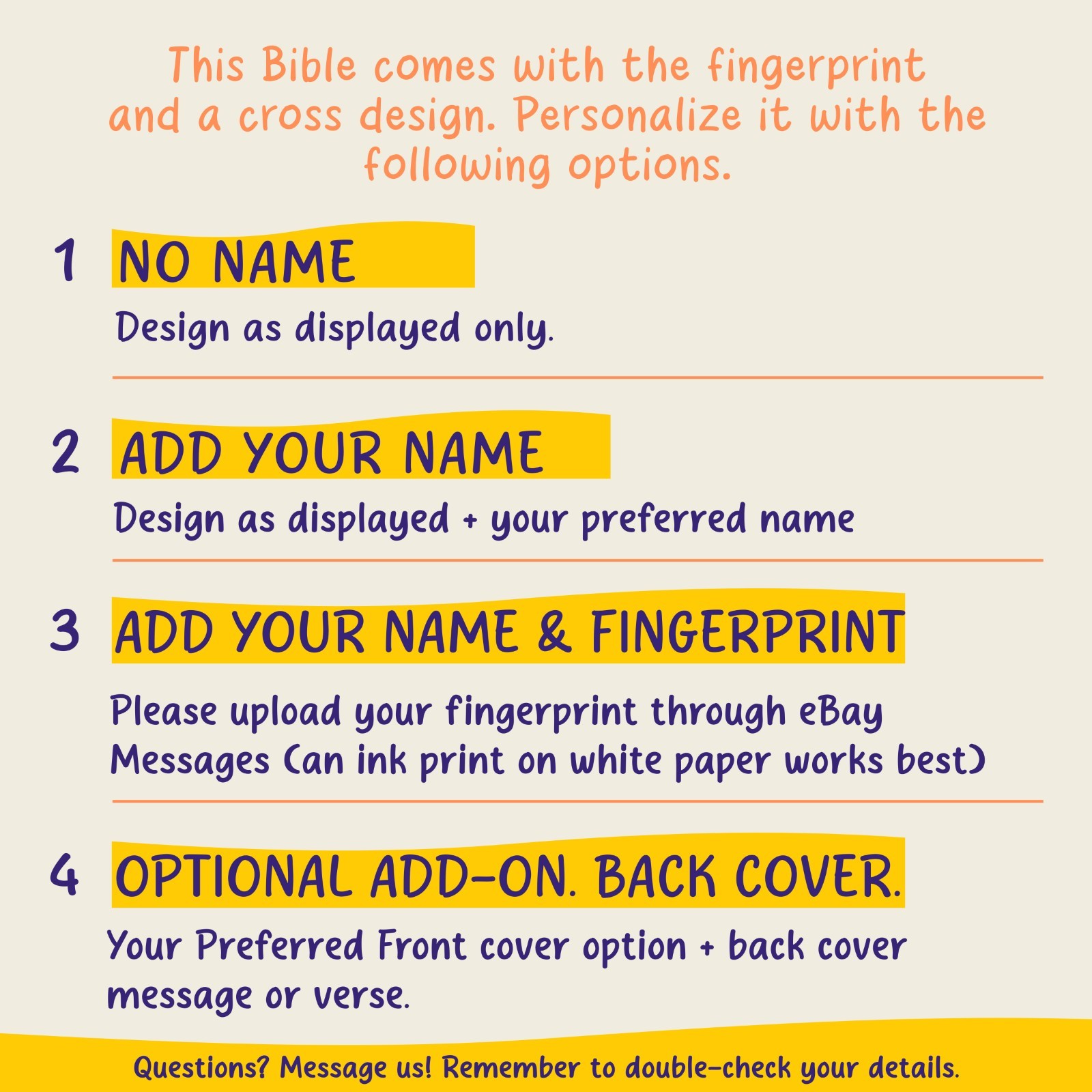 Personalized ESV Men&rsquo;s Study Bible, Fingerprint & Cross Design, Name Engraved