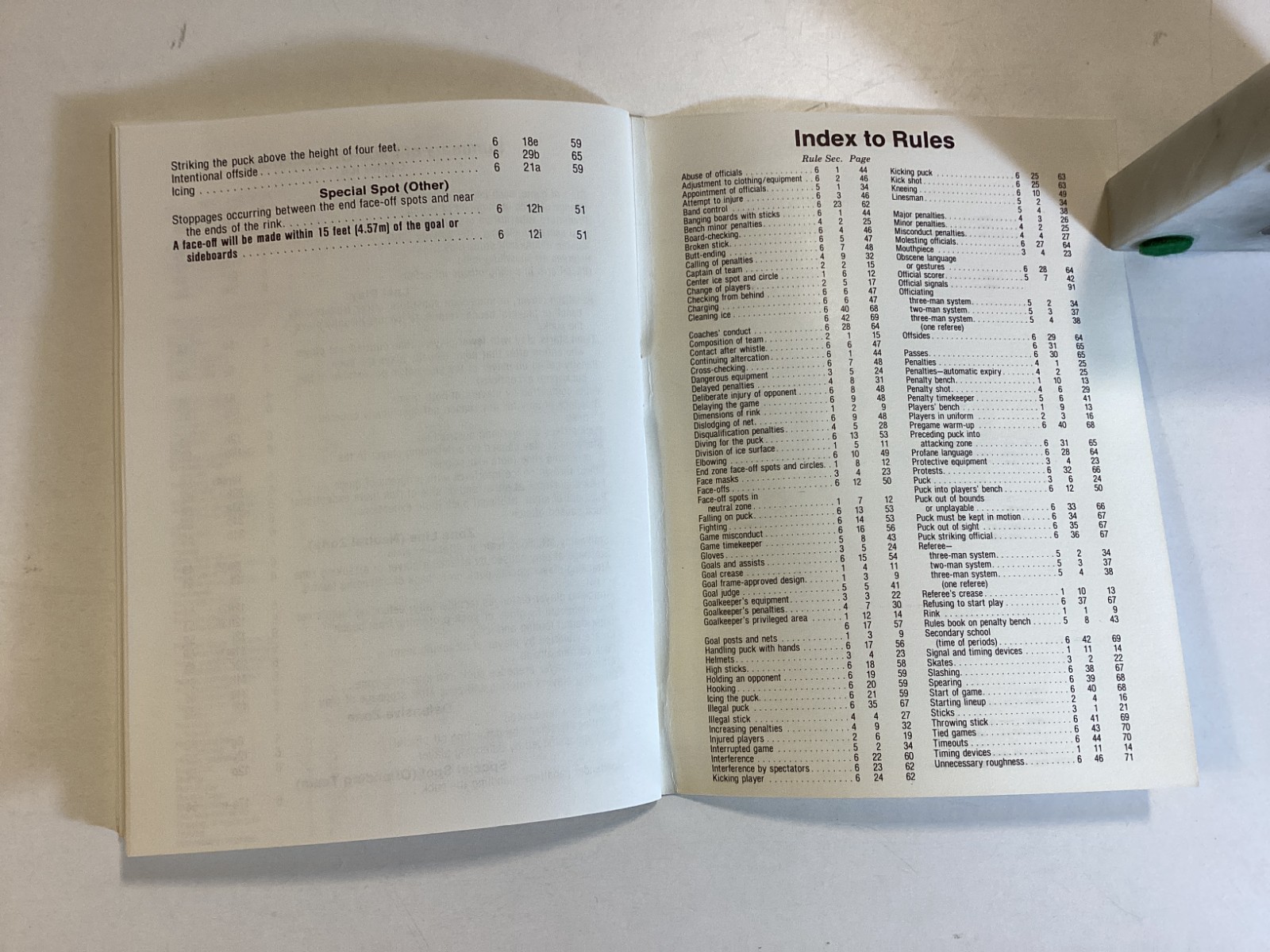 1984 NCAA Men&rsquo;s Ice Hockey Rules and Interpretations – 97 Pages – Free Shipping