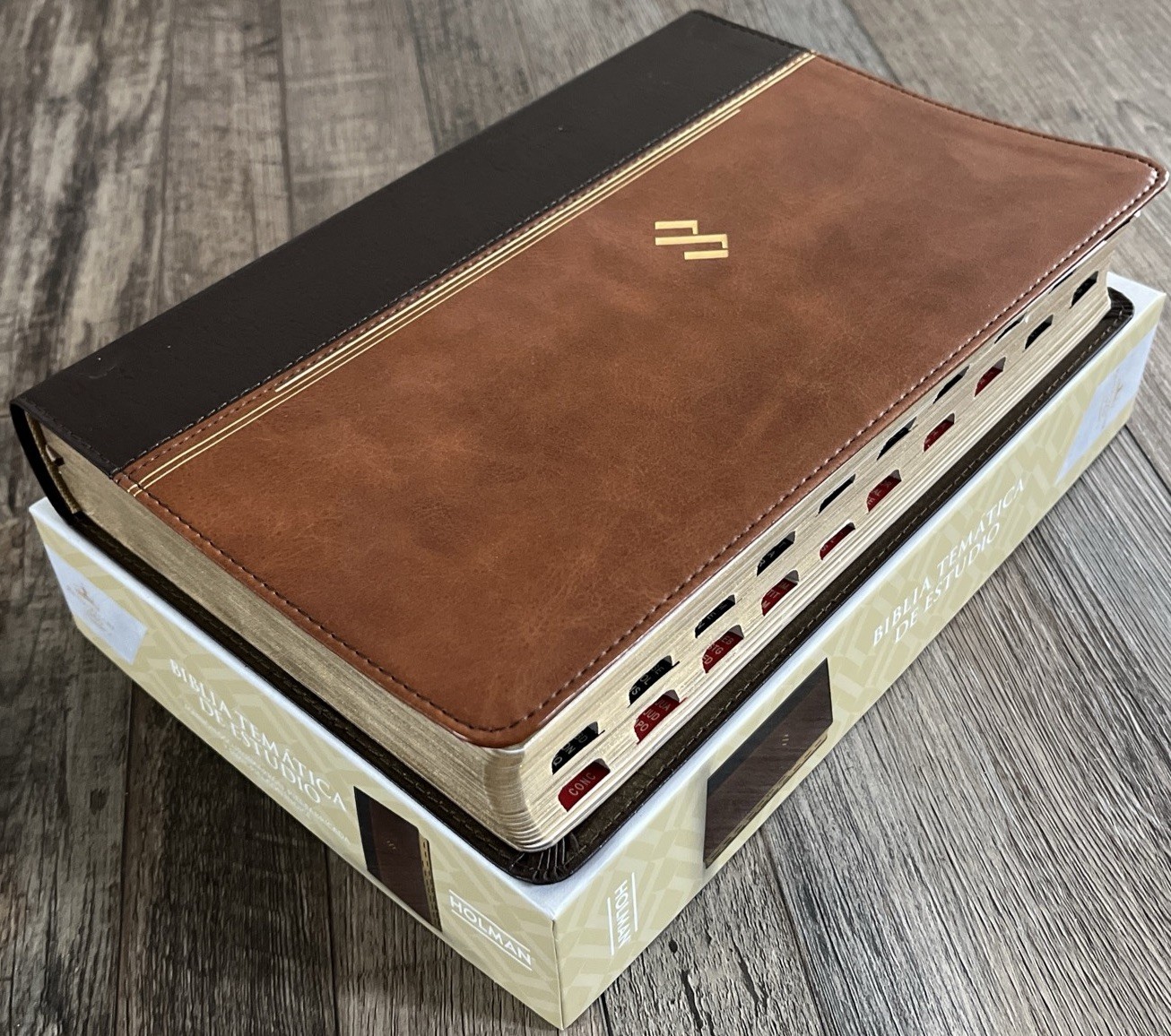 Biblia tematica RVR 1960 de Estudio, Marrón OscuroPiel Fabricada indice