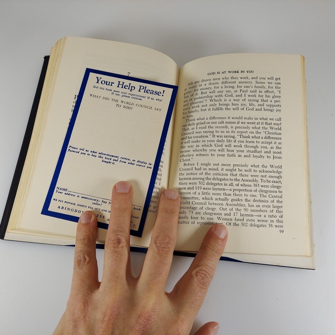 What Did the World Council Say to You Harold A. Bosley 1955 1st Ed HCDJ Abingdon