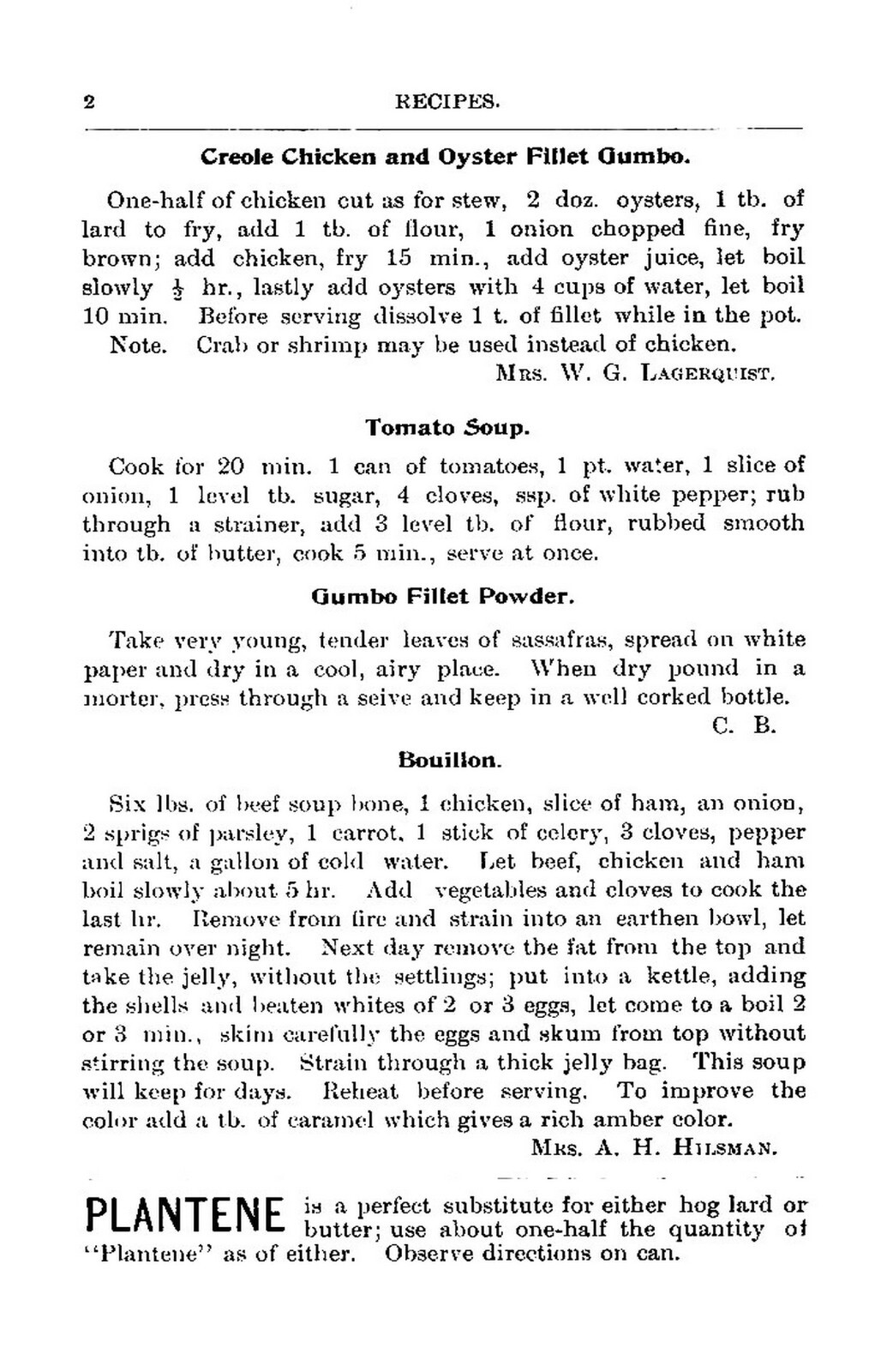 1907 The Baptist Cook Book 168 Pages