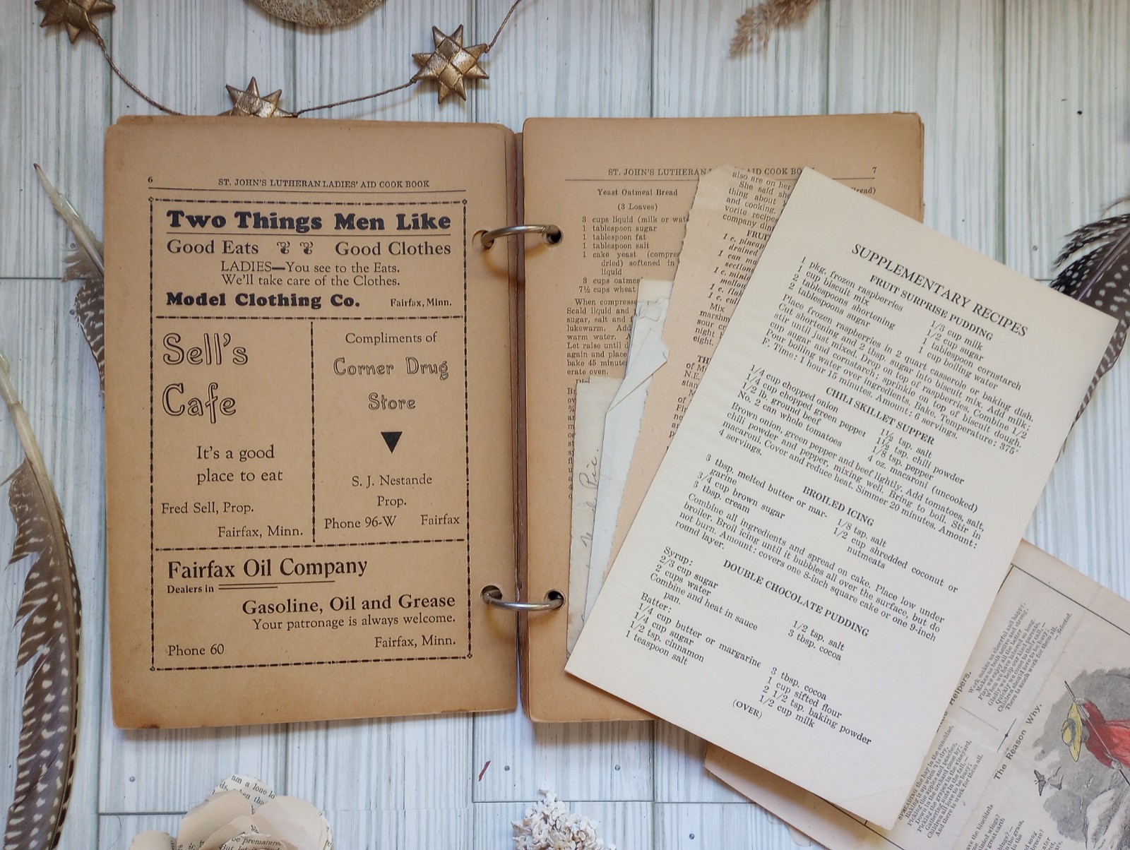 Vintage 1930s Cook Book Ladies Aid ST. JOHN&rsquo;S LUTHERAN Church Minnesota