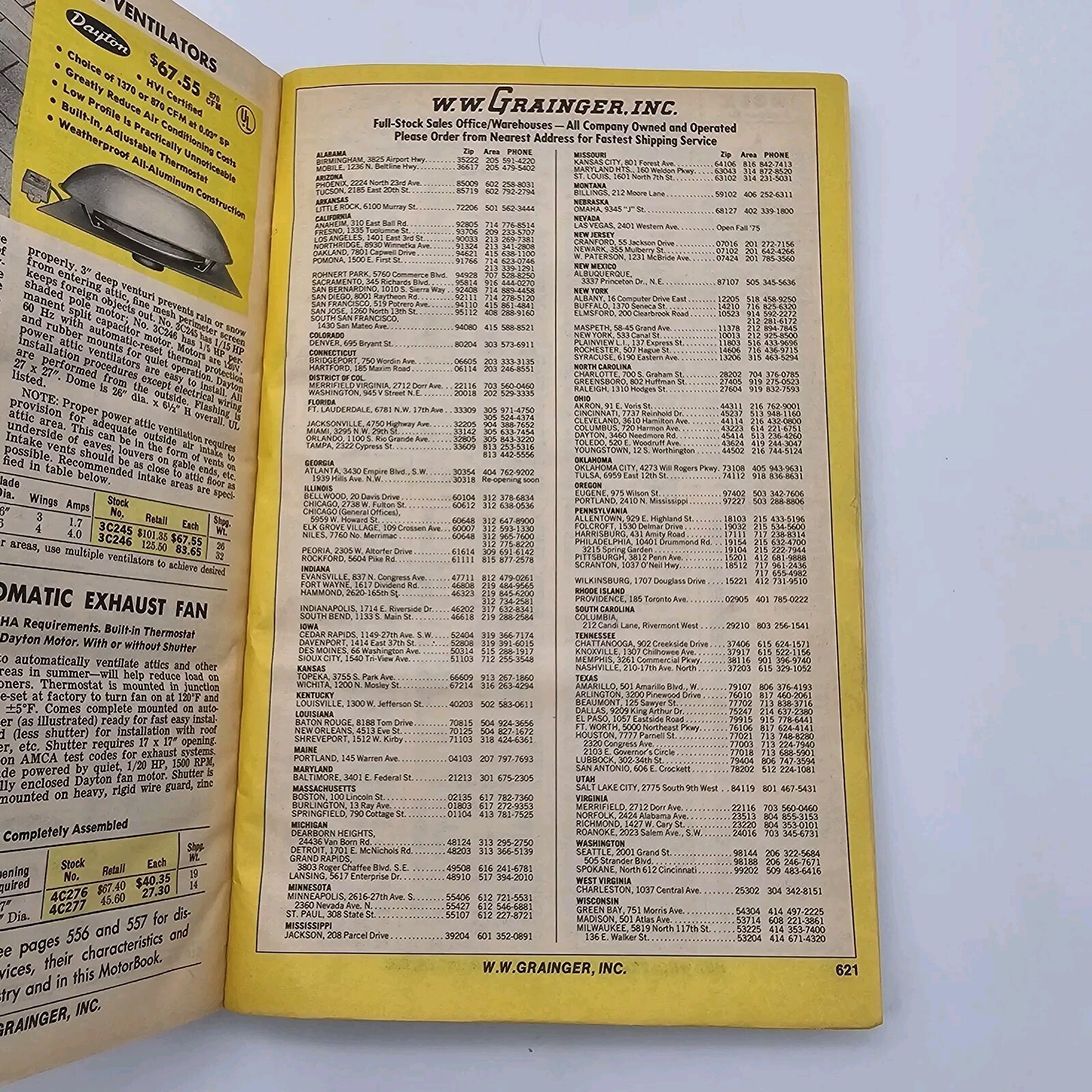 Grainger&rsquo;s Summer 1975 Wholesale Net Price Motorbook No. 342 Greensboro, NC VTG