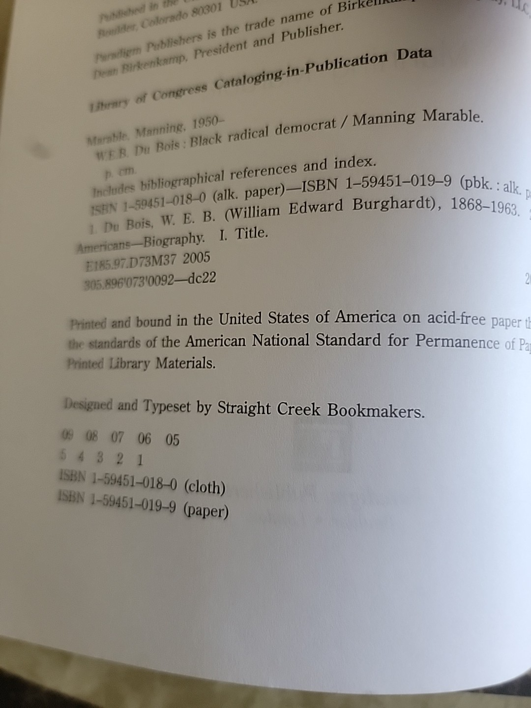 W. E. B. Du Bois: Black Radical Democrat