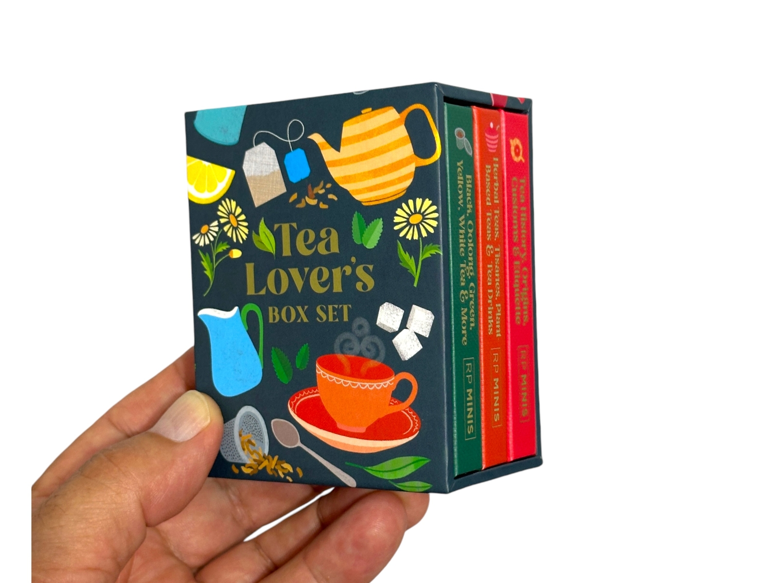 Tea Lover&rsquo;s collectible Box Set three illustrated mini books hardcover 126pg ea