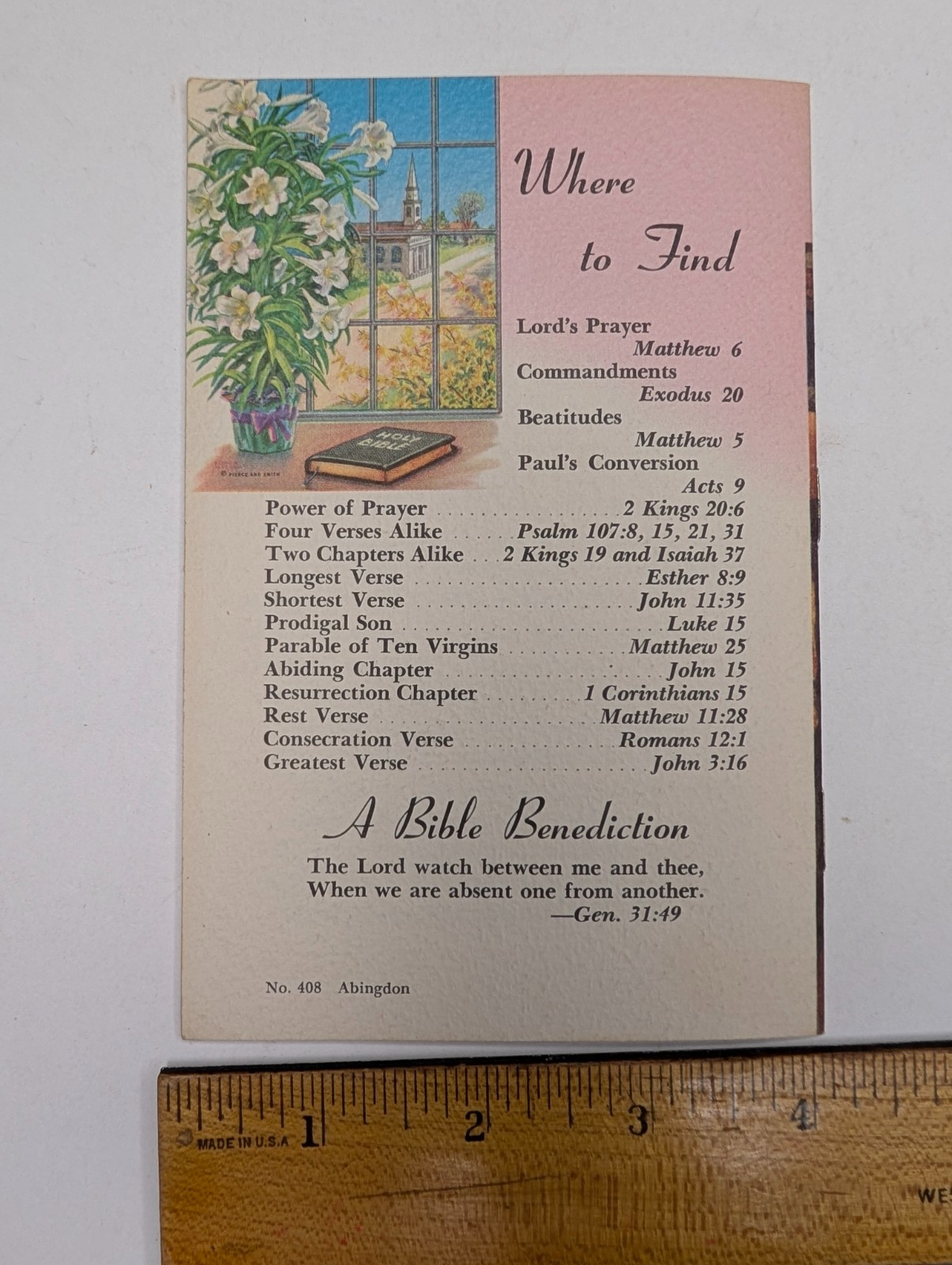 Vtg Gems from the Bible Abingdon Press Pamphlet No. 408 Christian Scripture Help