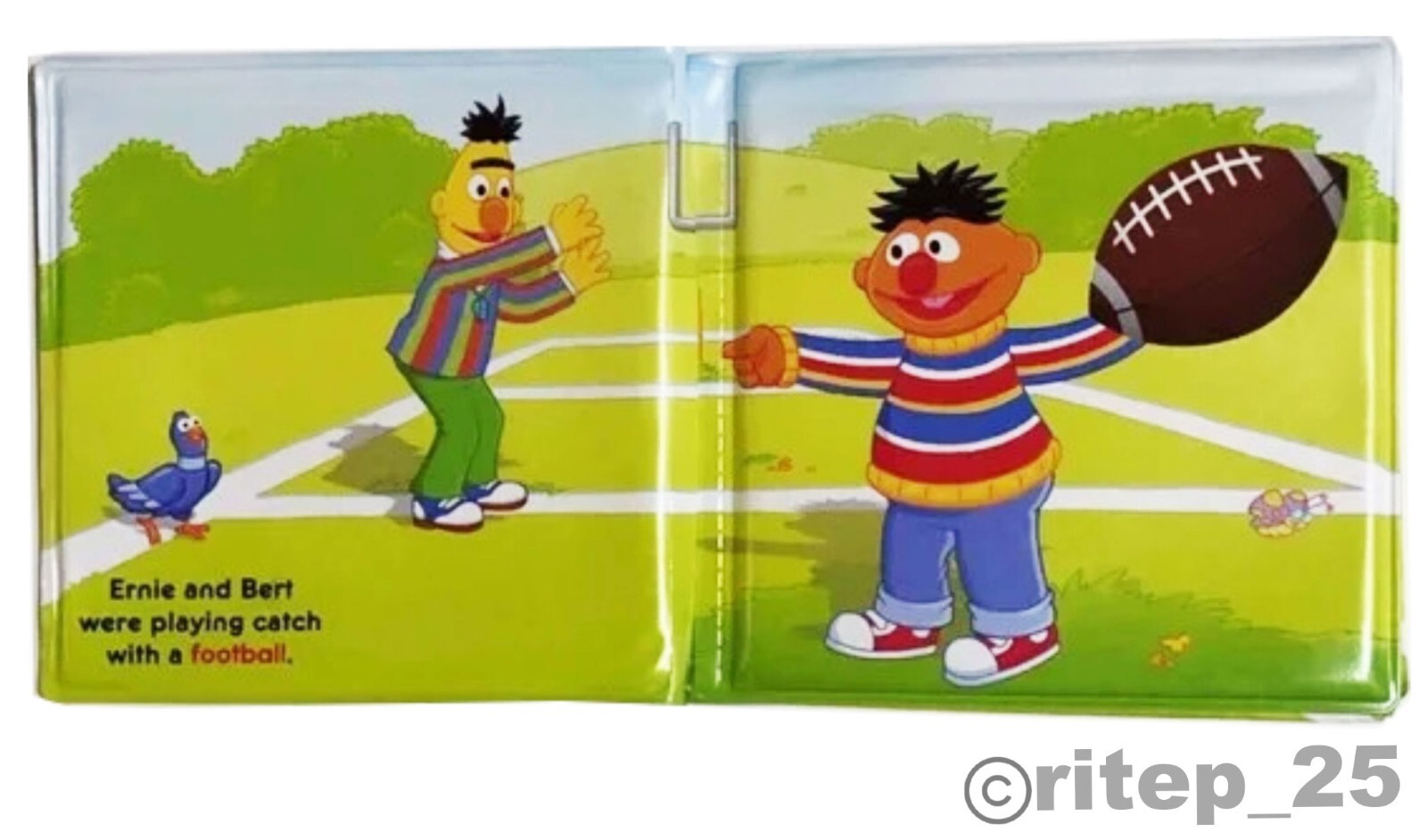 Sesame Street Ernie&rsquo;s Touchdown Bubble Book – Great For Bath Time (1 Pack) – New