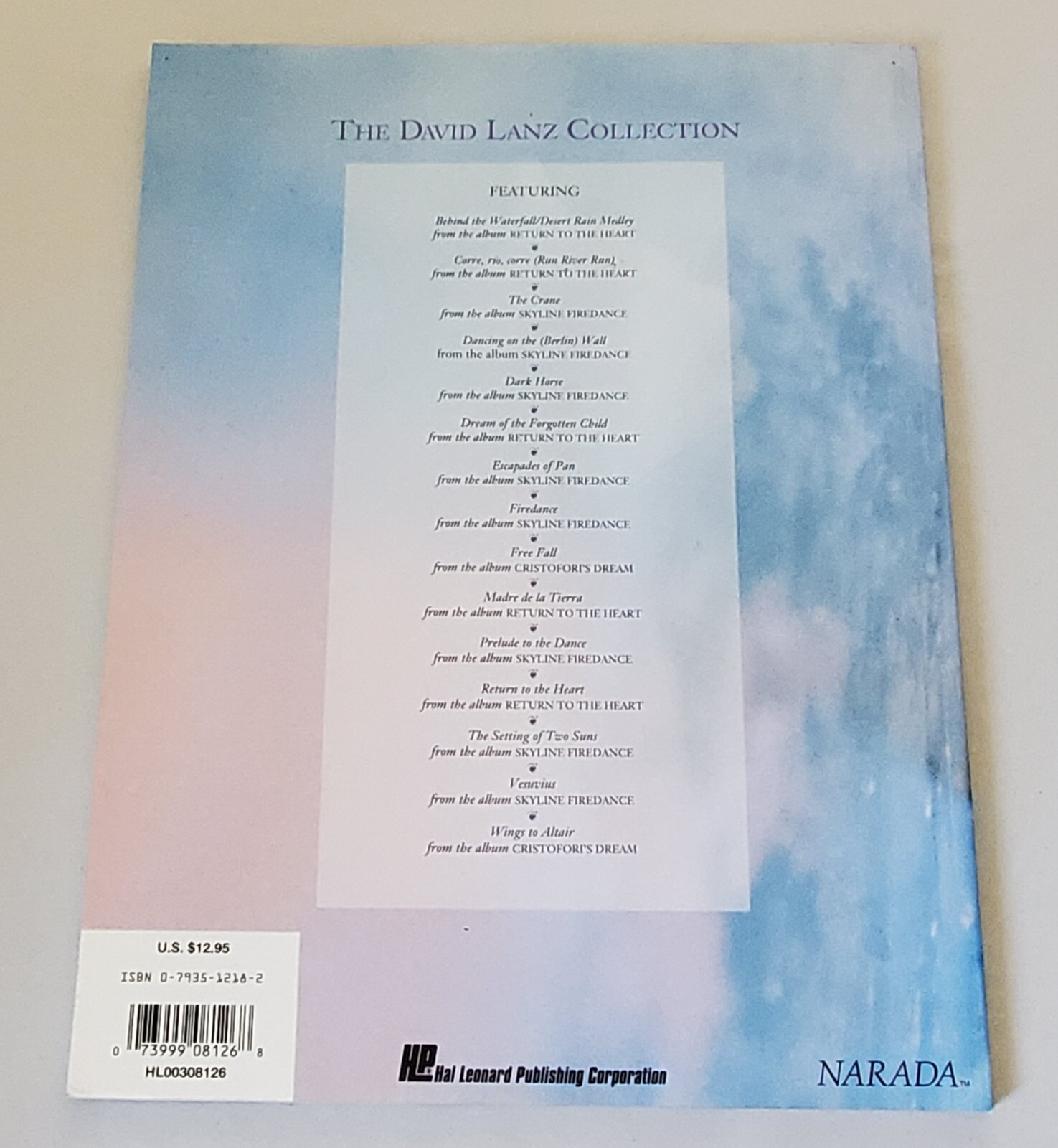 1992 THE DAVID LANZ COLLECTION – NEW AGE PIANO SOLOS – SONGBOOK 104 pages