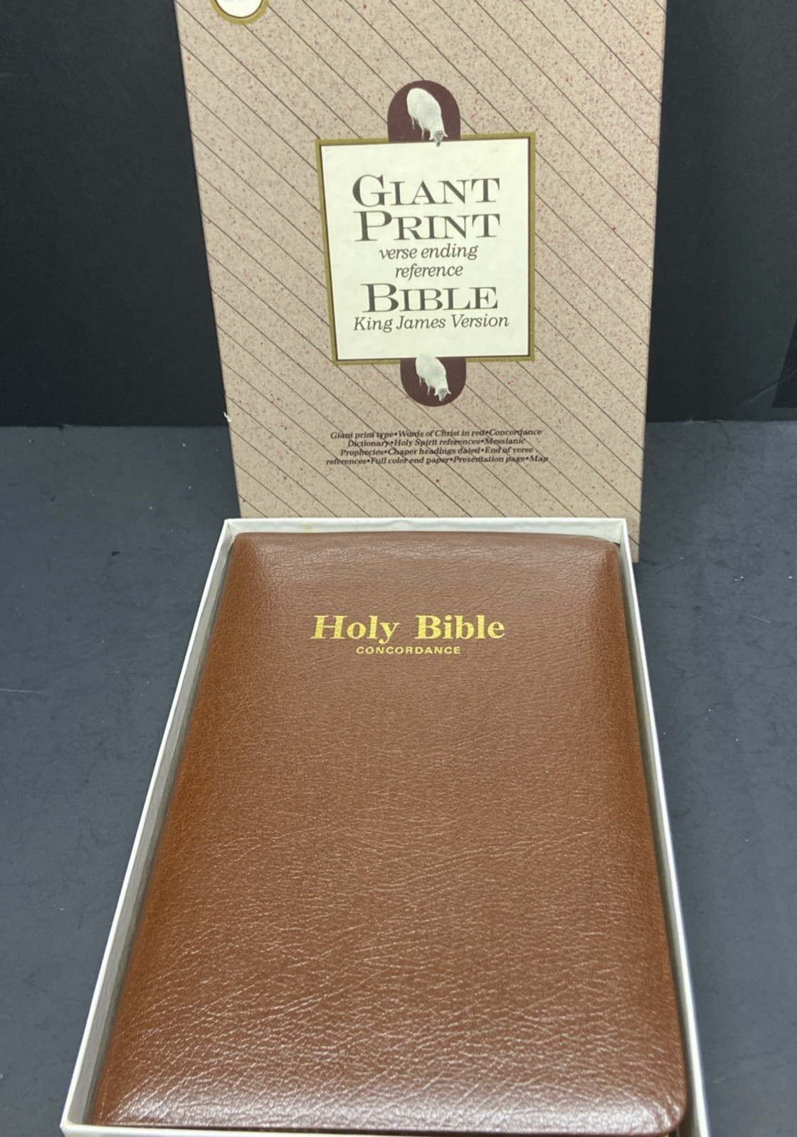 Holy Bible King James Giant Print Brown Bonded Leather Christian Heritage Publ