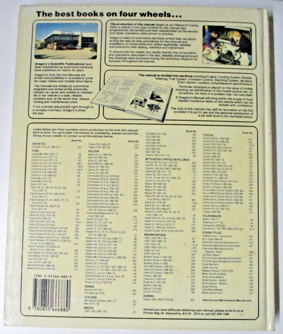 Mazda 626 FWD Series 1983-1987 Service Repair Gregory&rsquo;s Manual 227 – 0855666889