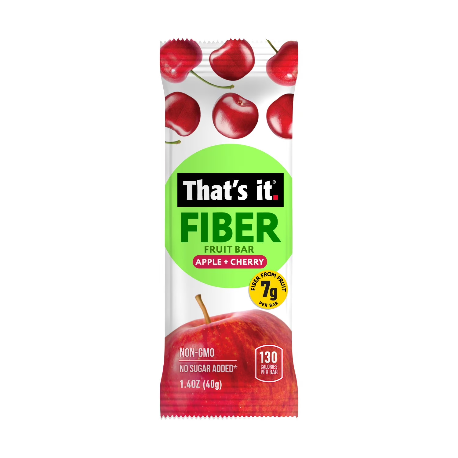 That&rsquo;S It. Soft & Chewy Apple Cherry Fruit Bars, Gluten Free, 5 Count, Made with