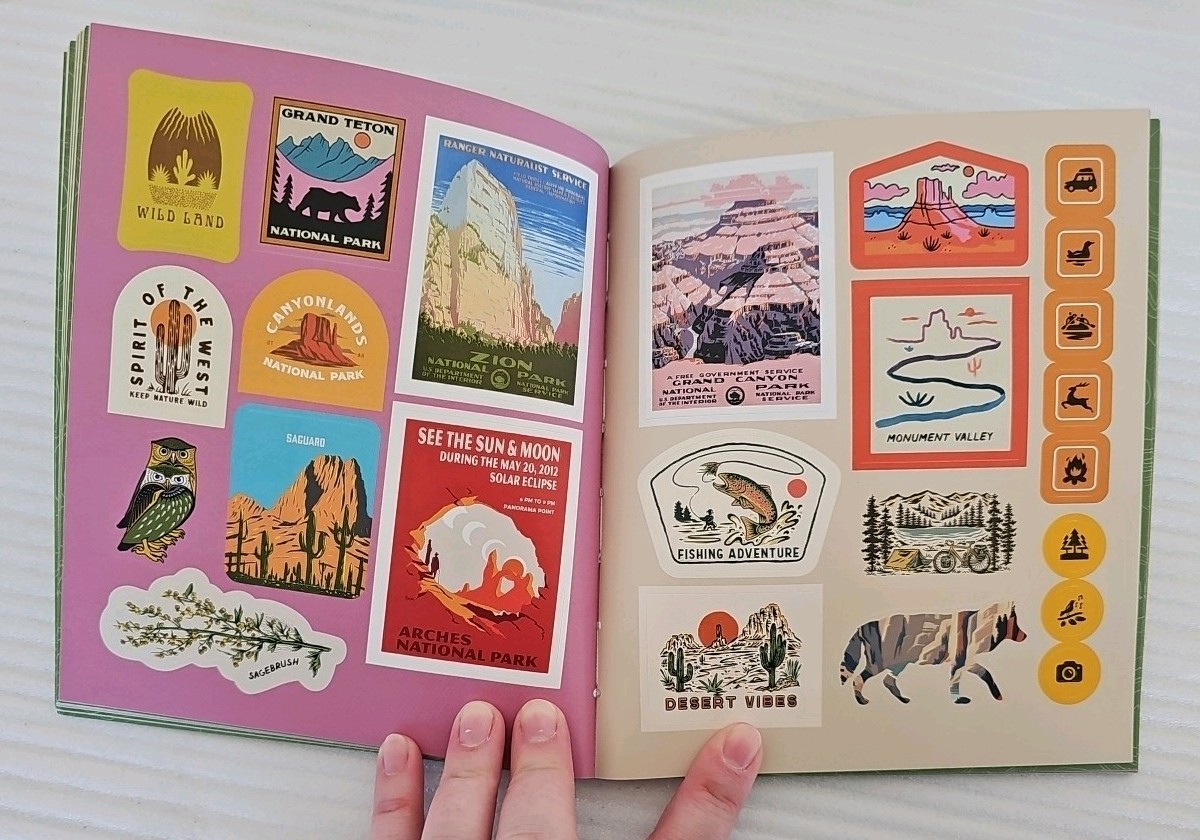 The National Parks Traveler&rsquo;s Companion Journal and Sticker Book Paperback NEW
