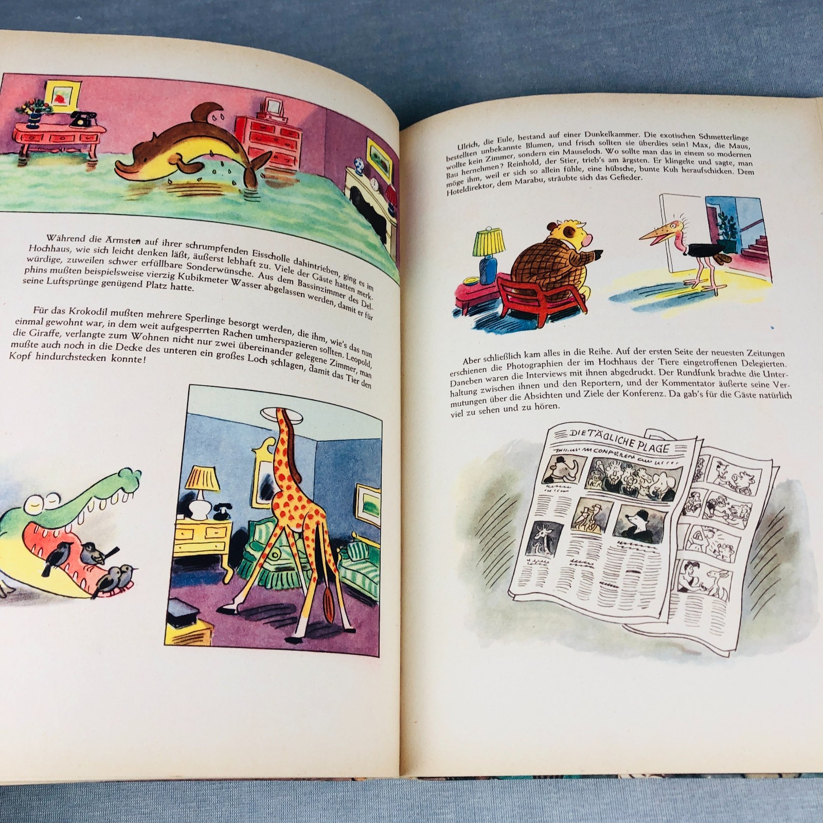 1949 German Childrens Book Die Konferenz Der Tiere Erich Kästner & Walter Trier