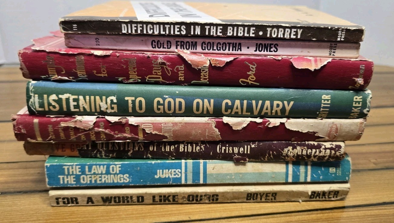 Vintage Christian Sermon Books Lot 8 W Herschel Ford Criswell Torrey Theology