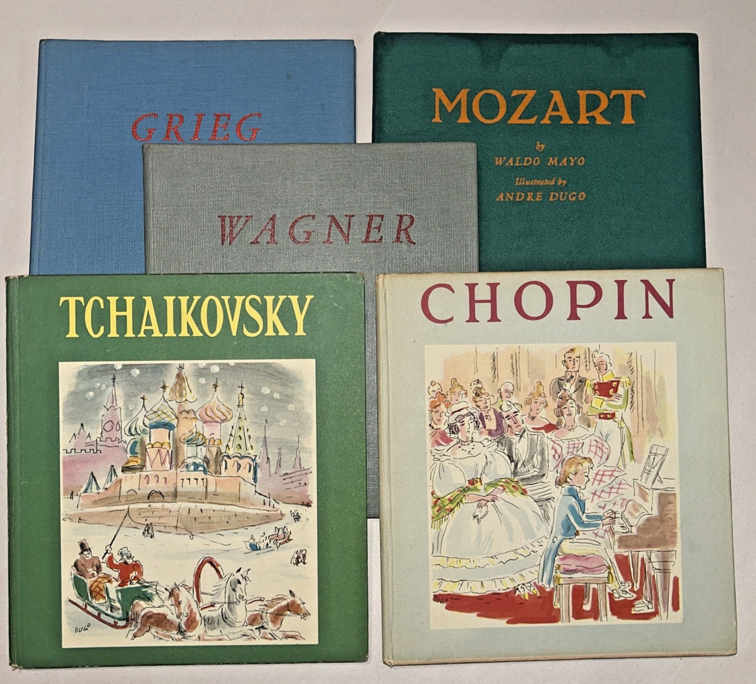 Vintage Children&rsquo;s Books on Composers ~ Lot of 5 ~ Hyperion Press ~ 1945/1946