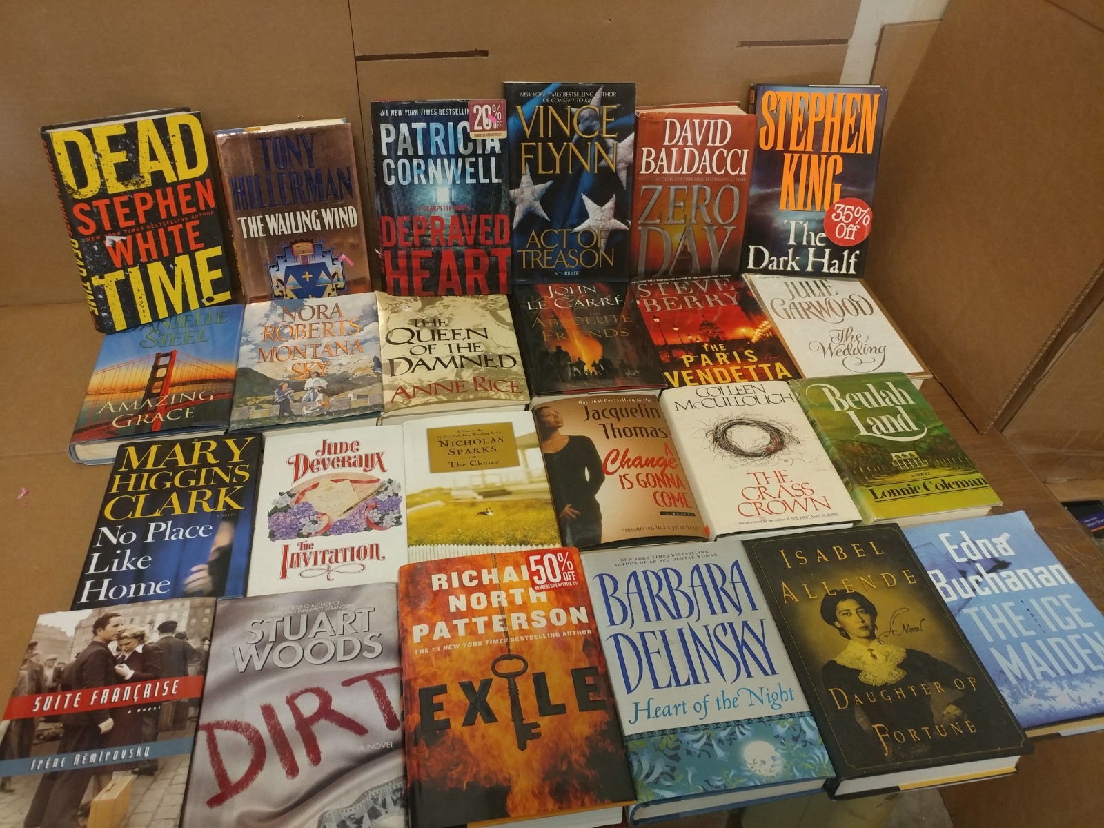 Lot of 15 Pounds Hardcover INSTANT COLLECTION GENERAL FICTION Book MIX GENRE SET