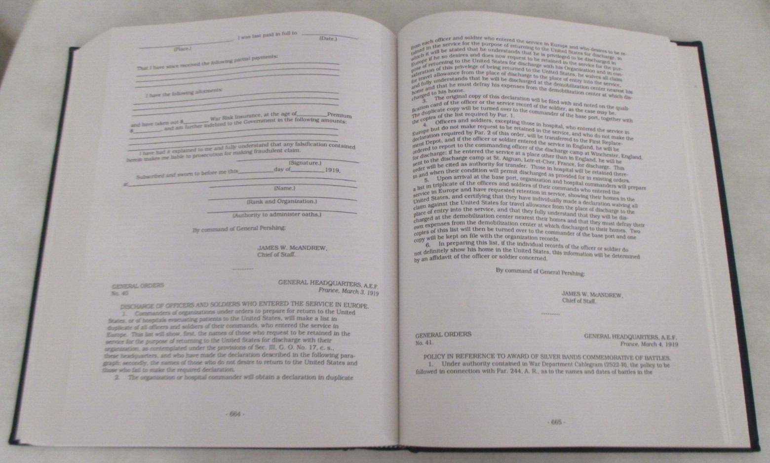 United States Army in the World War 1917-1919: General Orders, Volume 16