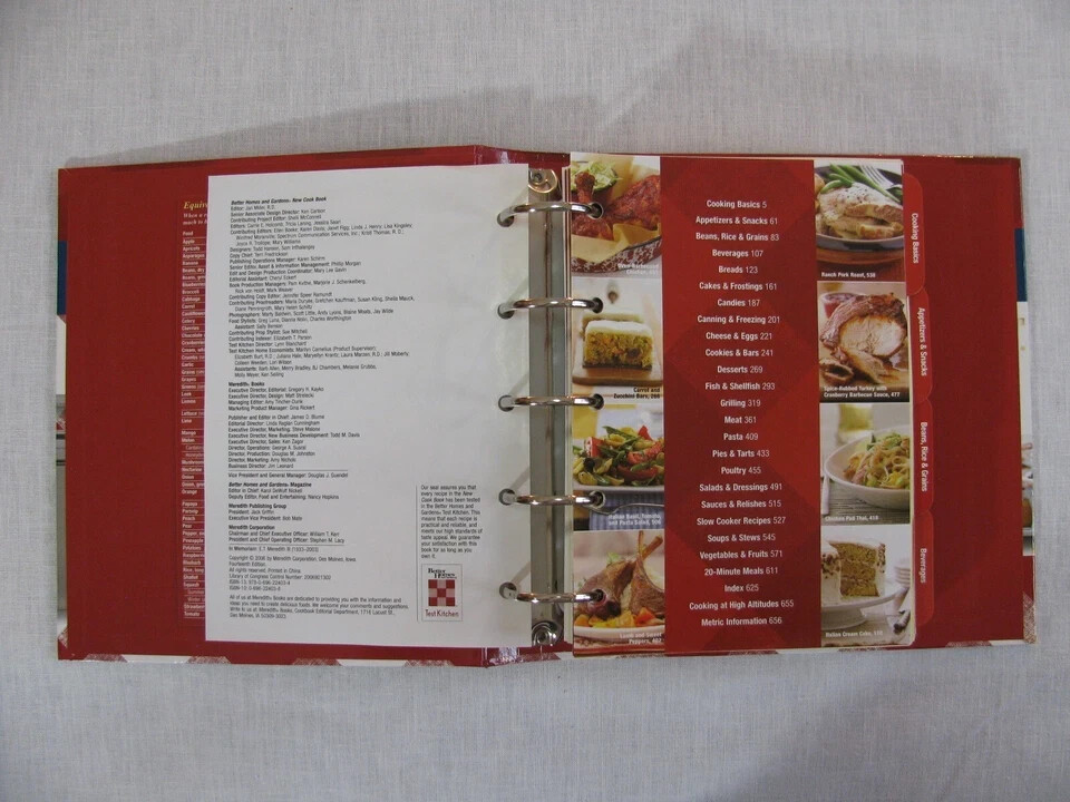 Better Homes and Gardens New Cook Book 14th Edition (2006) 656 pages Ring Bound