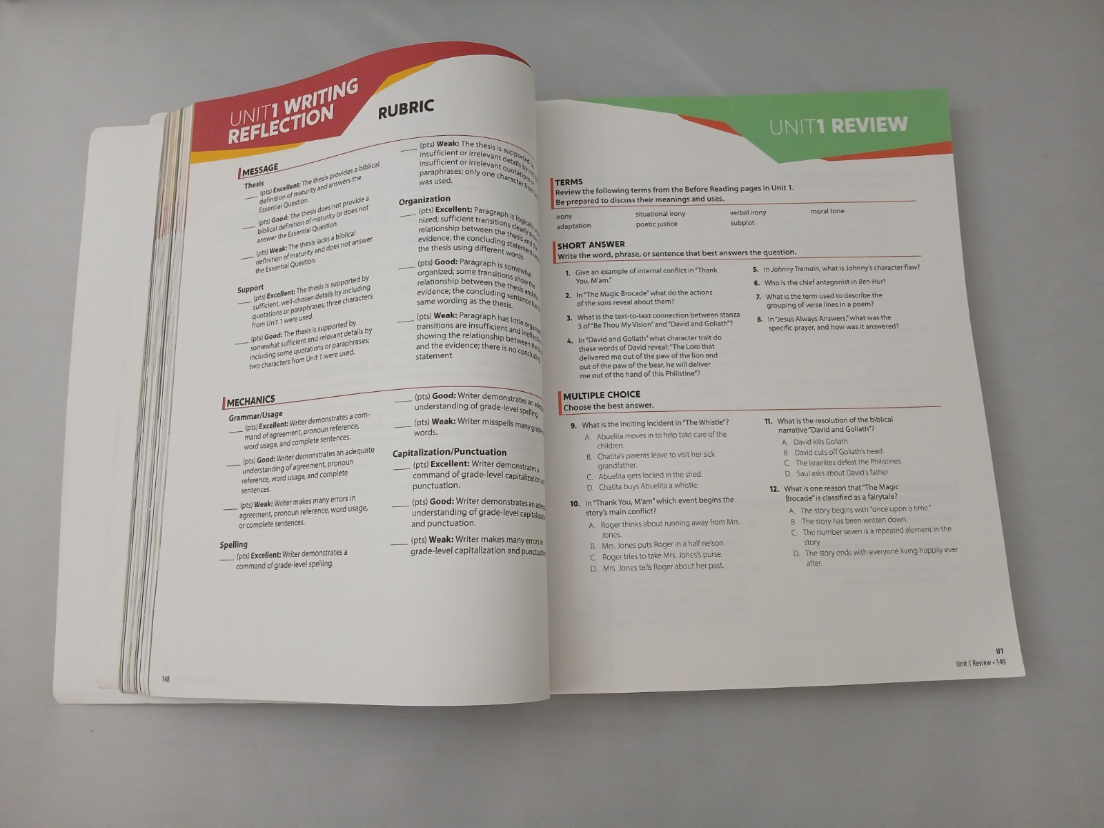 BJU Press Making Connections in Literature 4th Edition Grade 8 VERY GOOD