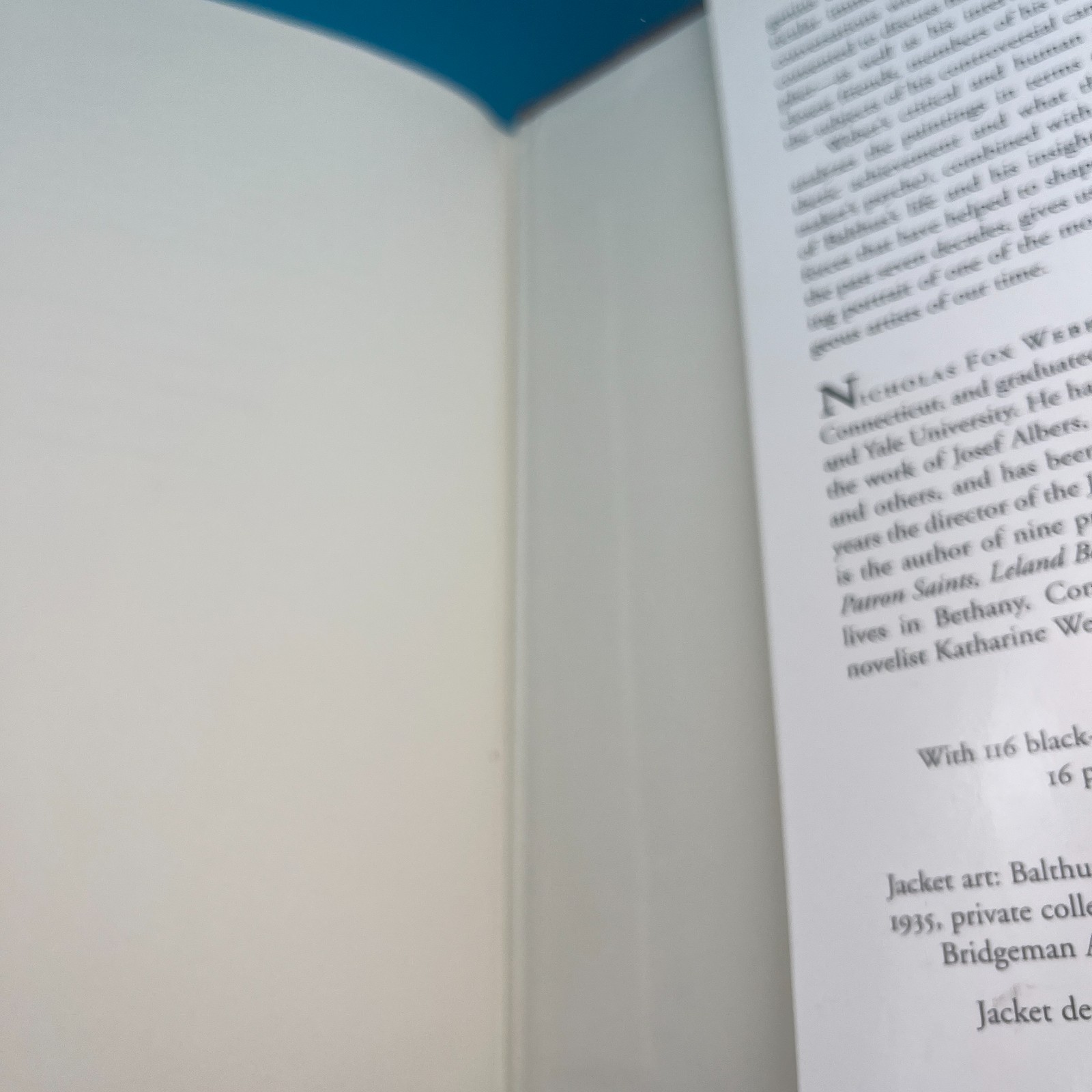 Balthus : A Biography Hardcover Nicholas Fox Weber