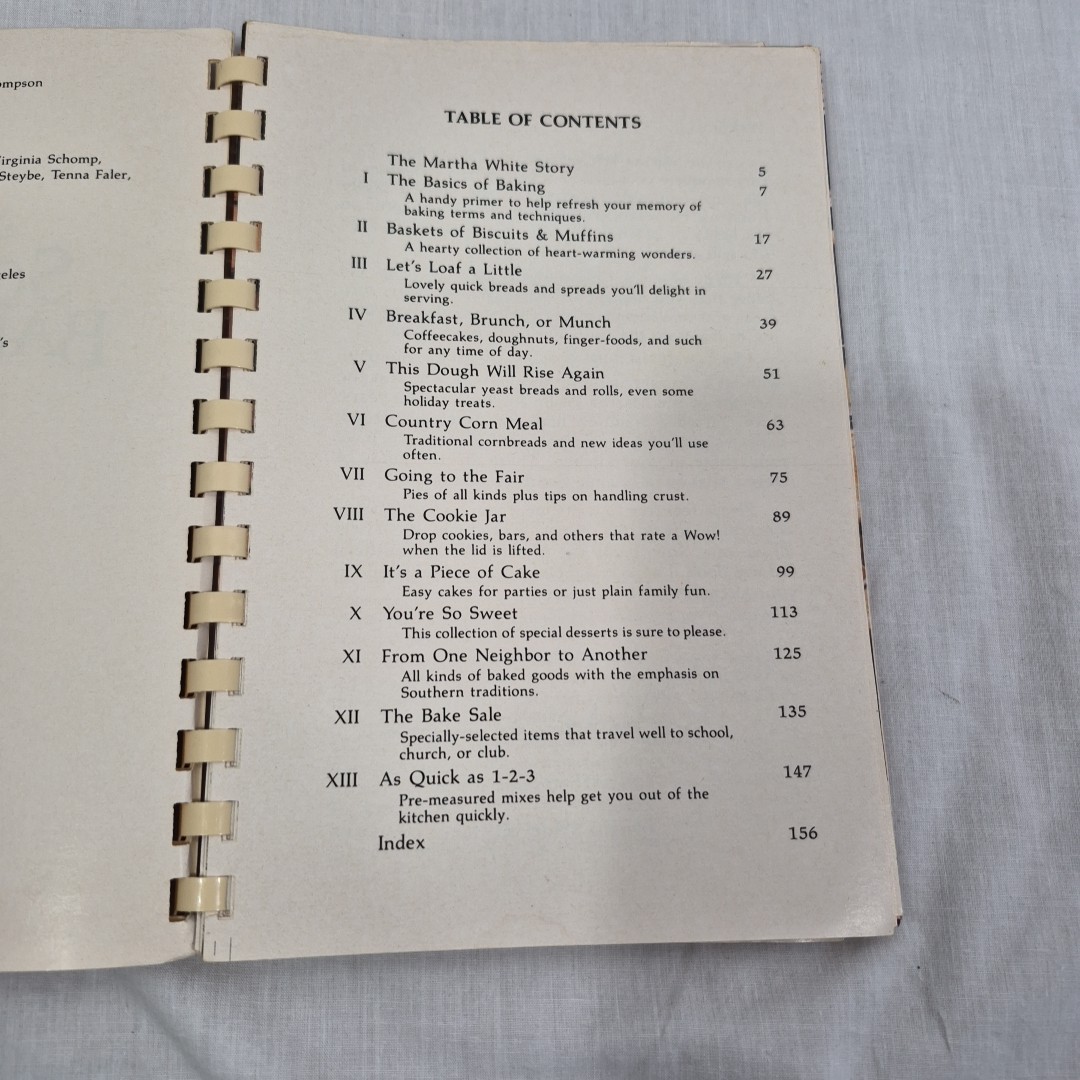 Martha White Southern Baking Book, Spiral Bound , Vintage 1983, 6&Prime; X 8.5&Prime;
