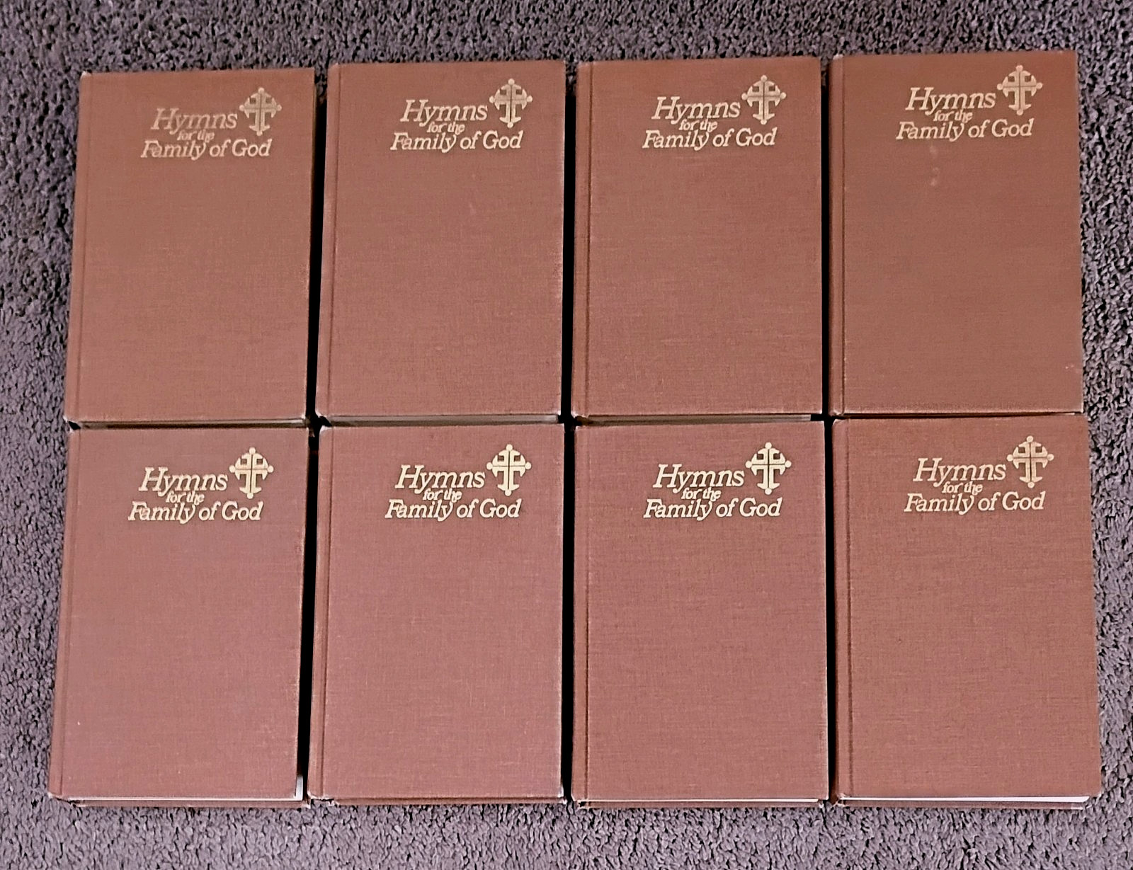 LOT of 8 Hymns For The Family of God BROWN Hardcover Book Christian Hymnal 1976