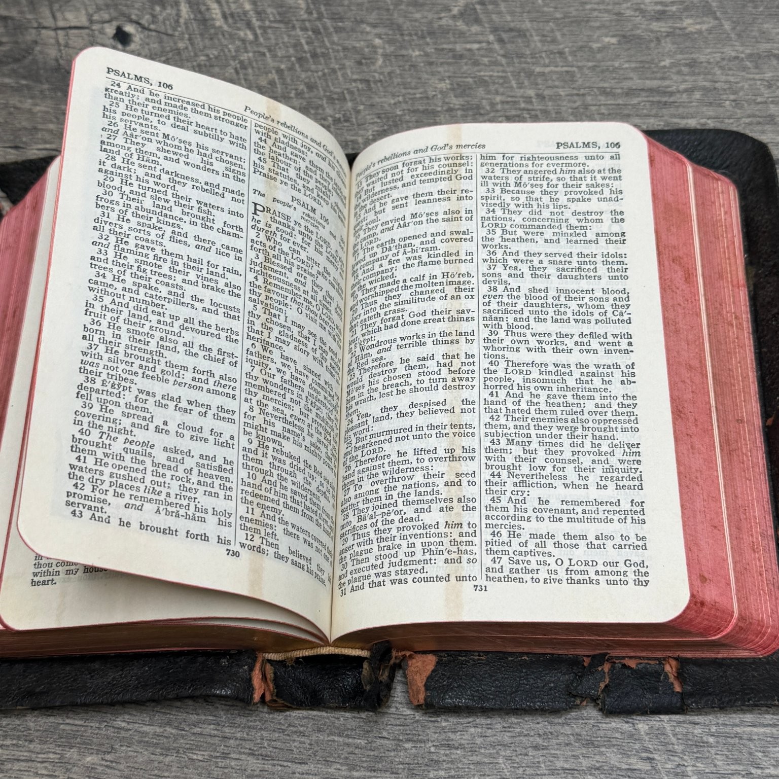 Holy Bible KJV With Helps Pronouncing Nelson 1930&rsquo;s Black Face Type Color Maps