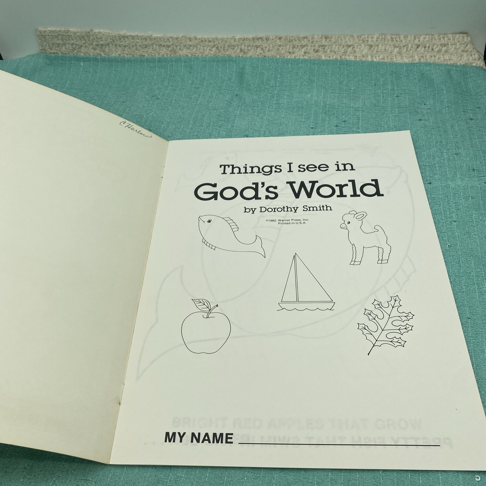 Things I See In God’s World : Level 1~~15 Pages To Color And Discover 1982