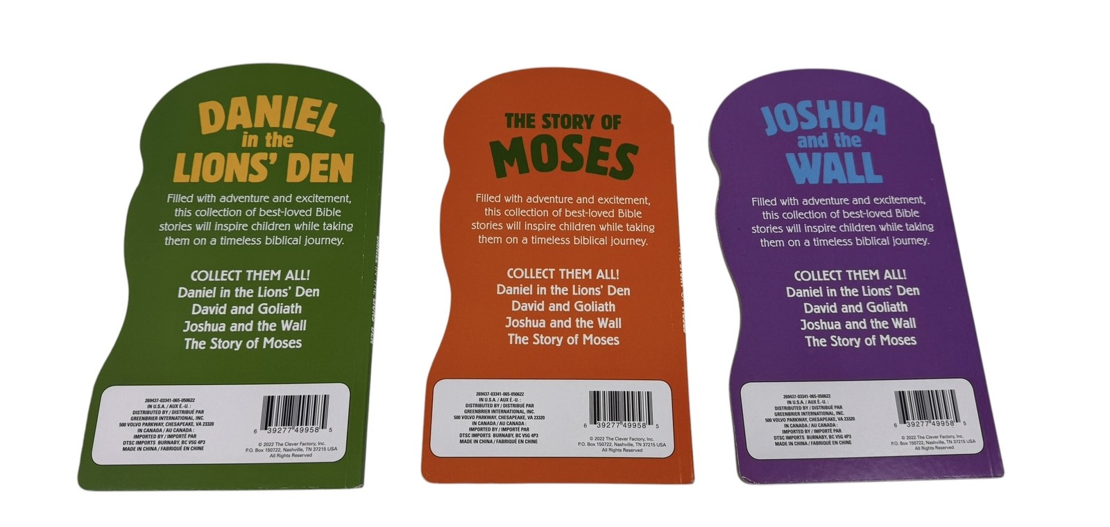 Children&rsquo;s Bible Stories Board Books Set Daniel Moses Joshua Kids Religious