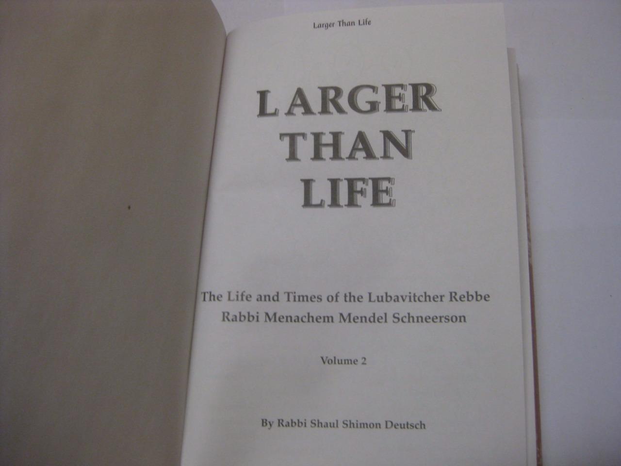 Larger than life 2 The life and times of Lubavitcher Rebbe CONTROVERSIAL Deutsch