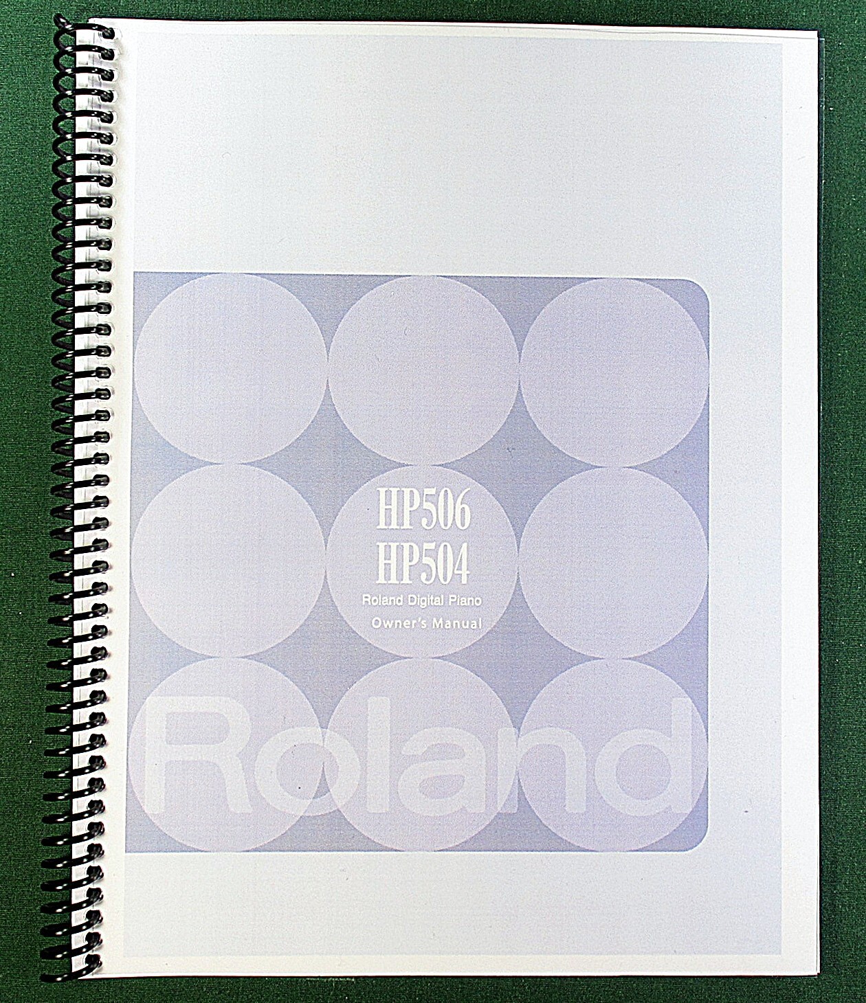 Roland HP506 HP504 Owner&rsquo;s Instruction Manual: 72 Pages & Protective Covers!