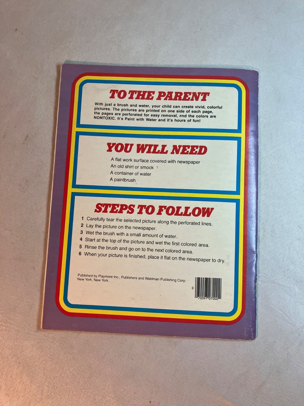 1983 Revell Paint With Water Coloring Book Super Trains Unused