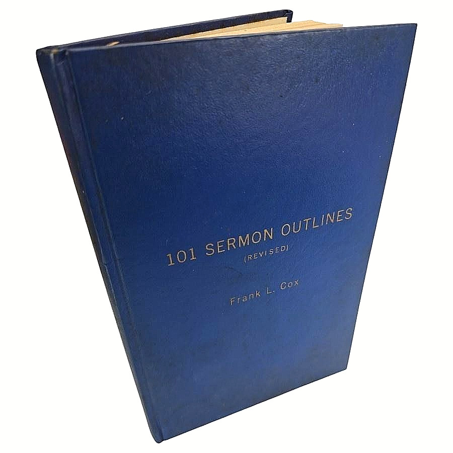 Vintage 101 Sermon Outlines Frank Cox HC 1971 Preaching Christian Book Vintage