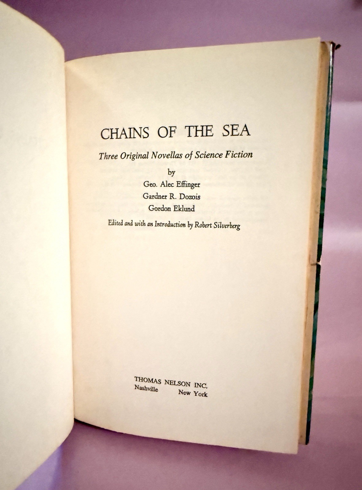 Chains of the Sea by Geo Alec Effinger 1973 1st Print Sci-Fi RARE HC DJ