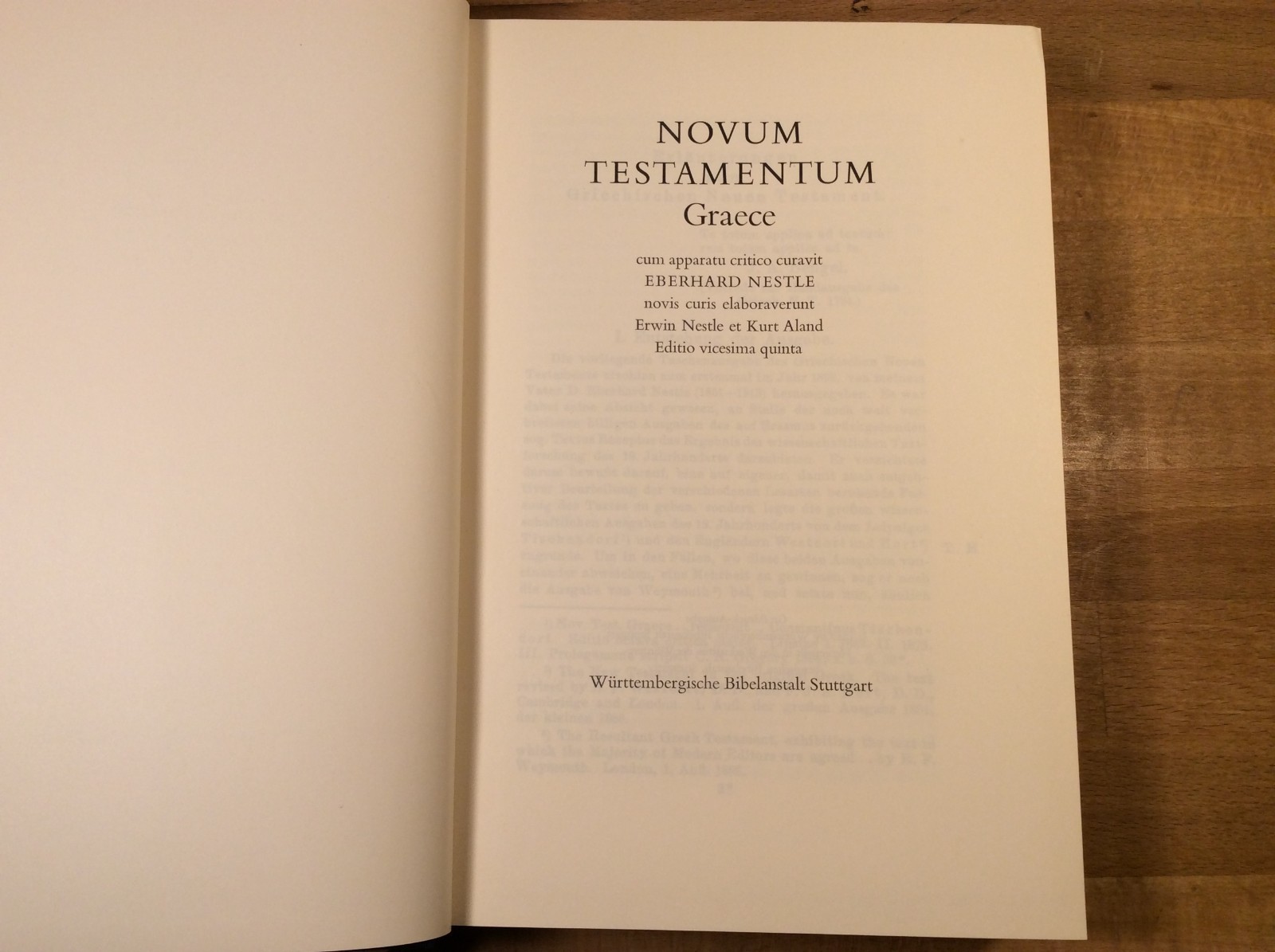 Novum Testamentum Graece, Greek, Vintage 1968 Hardcover