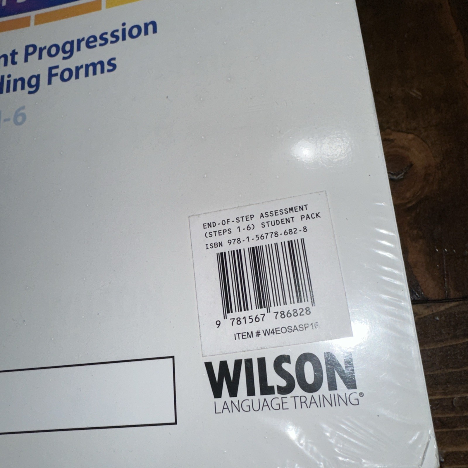 Wilson Reading System Student Progression Recording Forms Steps 1-6 12 Pack New
