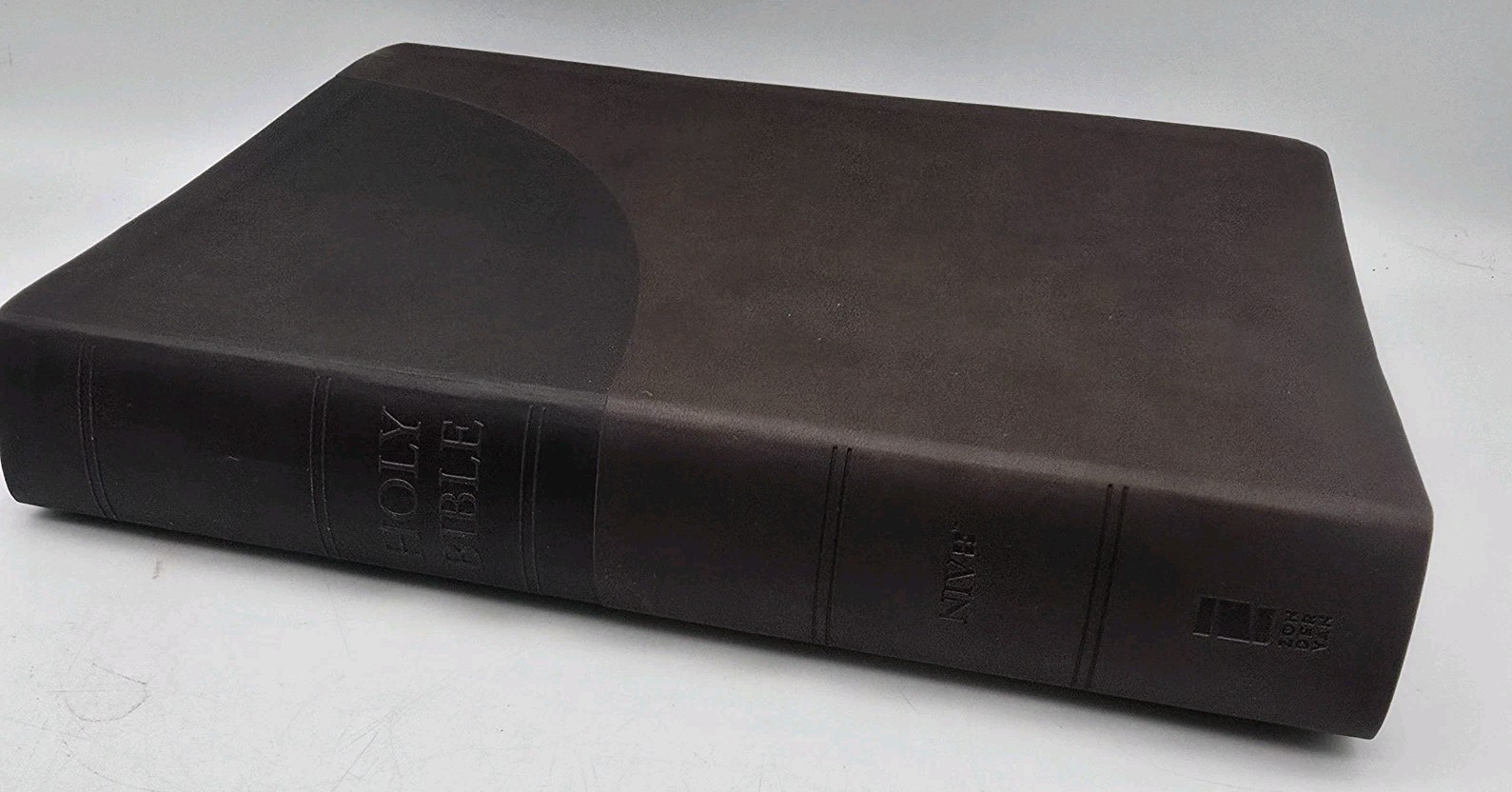 NIV Reference Bible Super Giant Print Zondervan Chocolate LeatherSoft EUC
