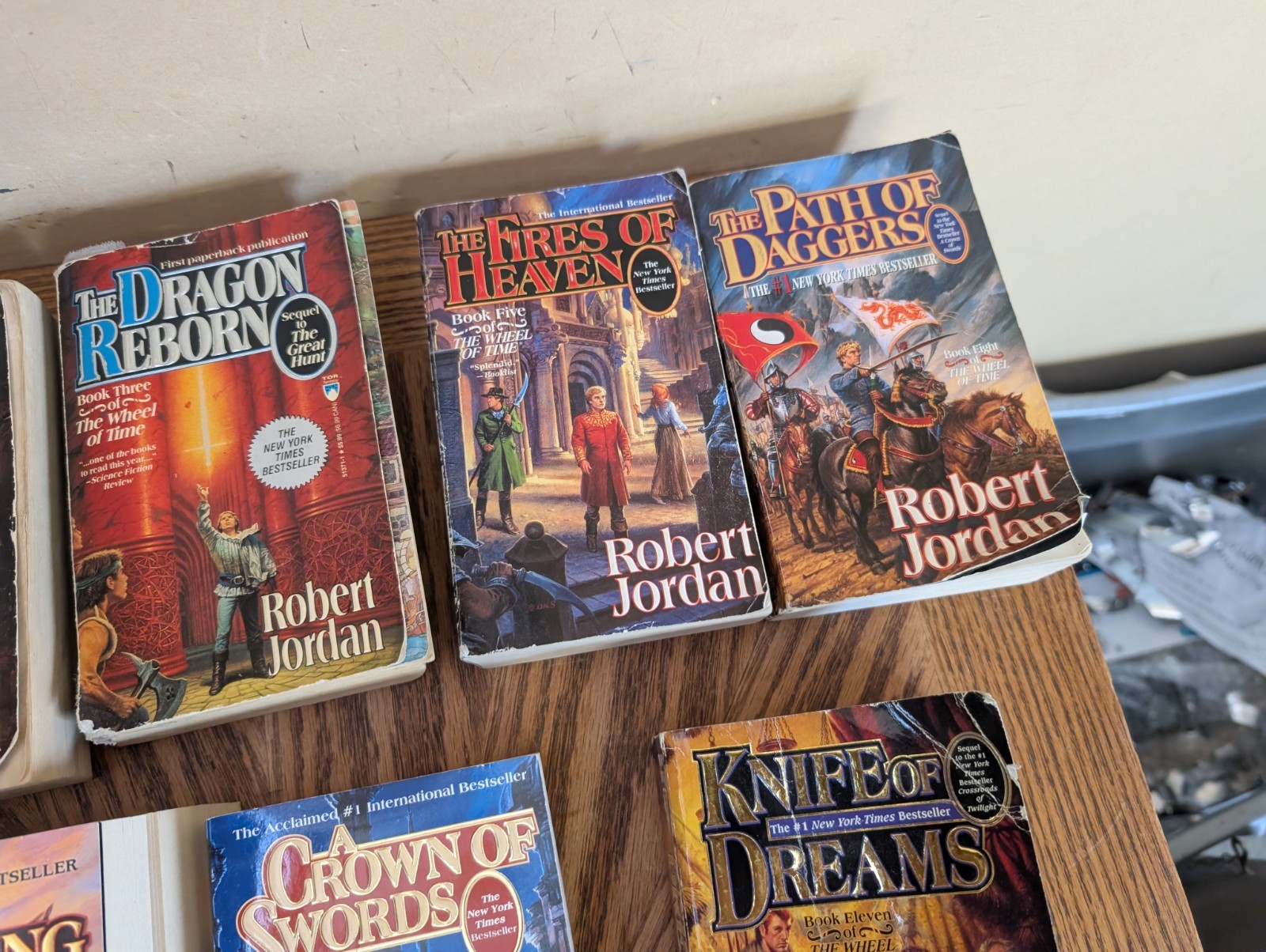 Robert Jordan The Wheel Of Time Lot of 10 Books TOR Fantasy