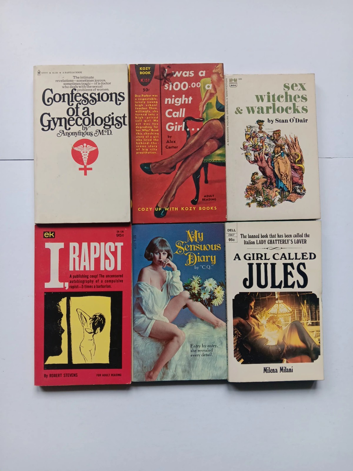 LOT of 17 VINTAGE ROMANCE EROTIC PAPERBACKS BOOKS 1960&rsquo;S – 70&rsquo;S RARE Set # 3