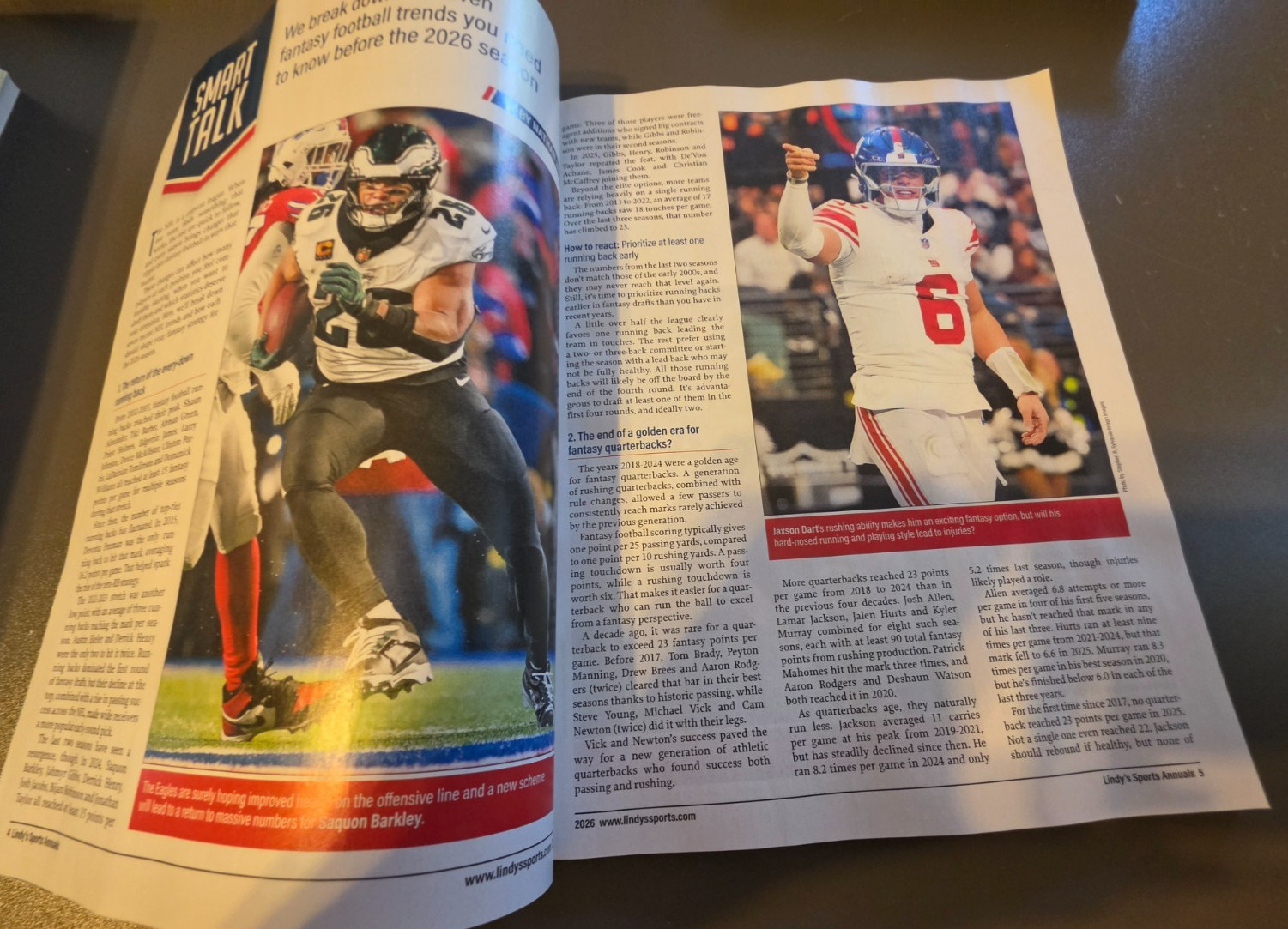 Fantasy Football 2026 by Lindy&rsquo;s Sports -Player Projections-250 Scouting Reports