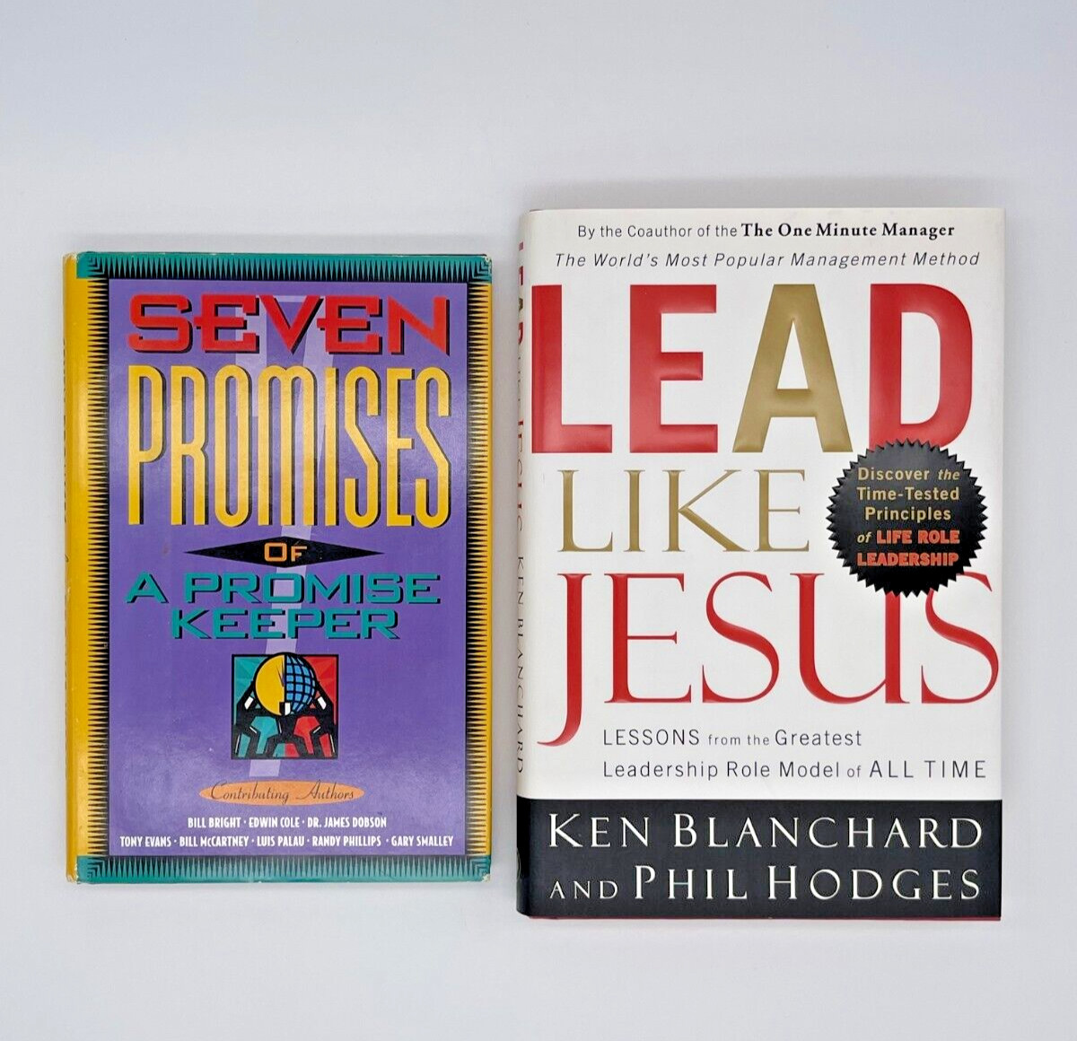 Lead Like Jesus & 7 Promises of a Promise Keeper 2 Books Hardback Dust Jackets