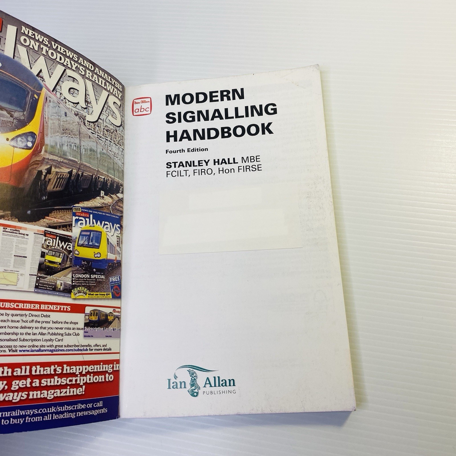 Modern Signalling Handbook by Stanley Hall Fourth 4th Edition 4E Signals
