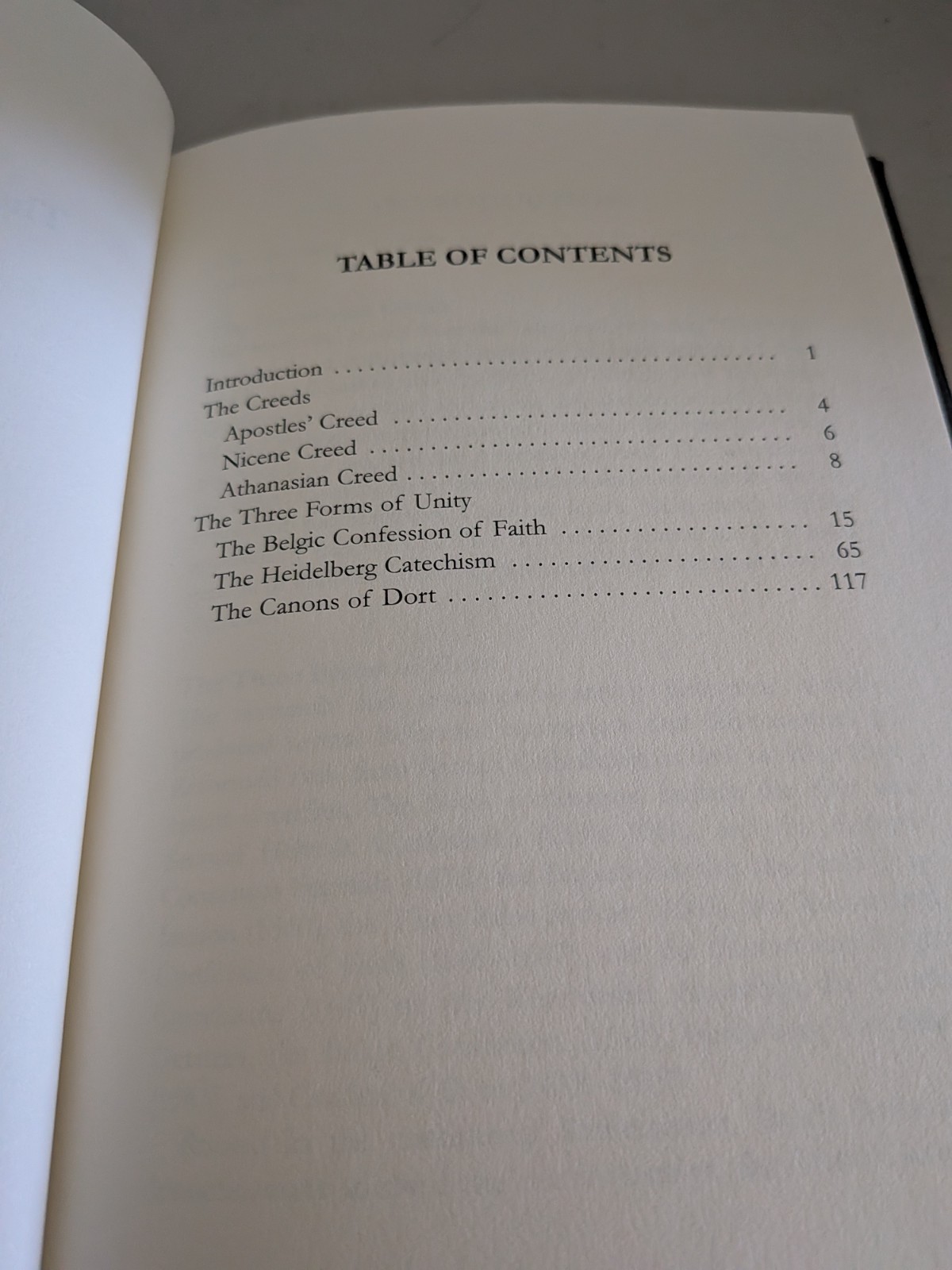 THE THREE FORMS OF UNITY: Belgic Confession of Faith…HB Like New, Intro Beeke