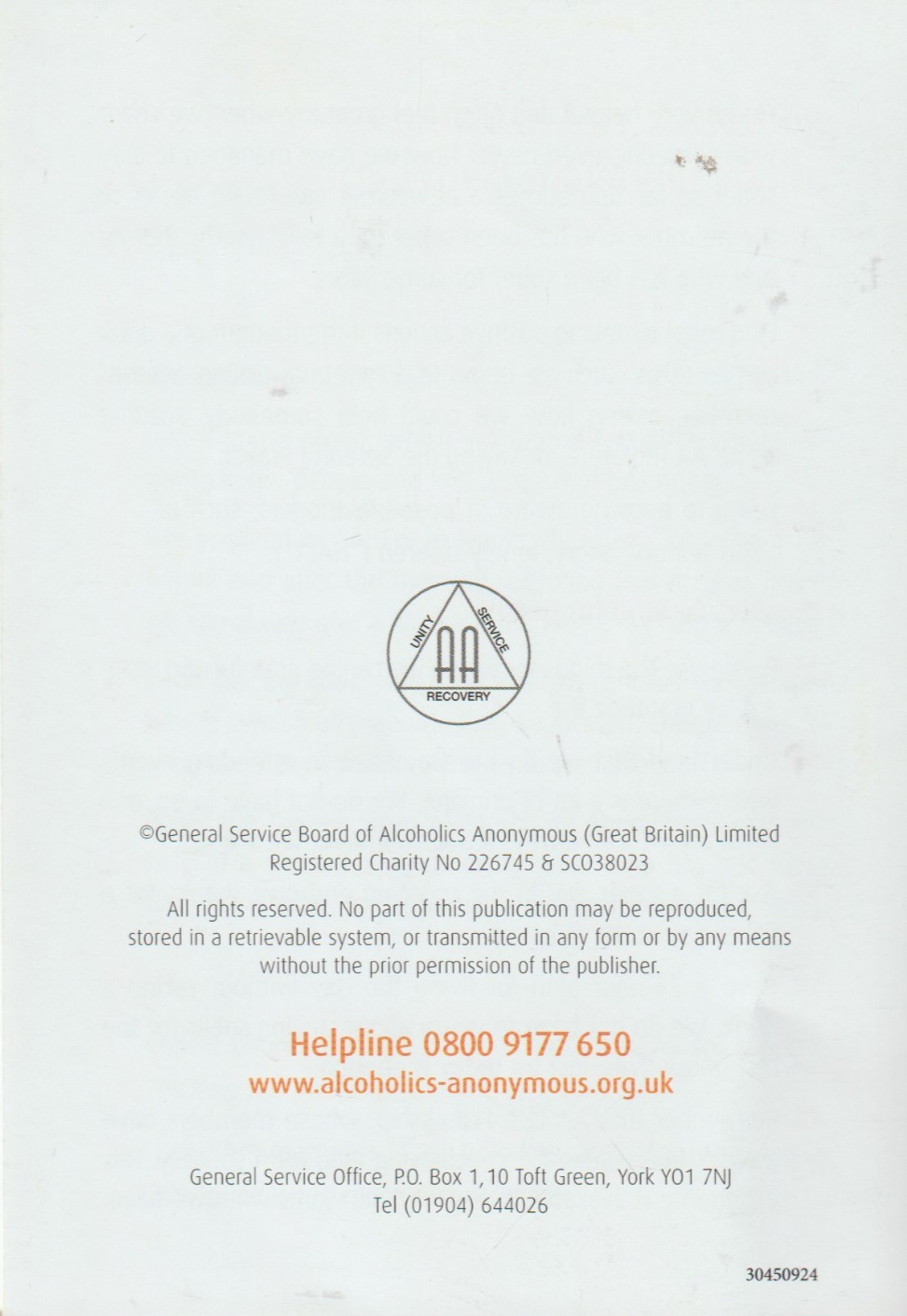 This is AA, Alcoholics Anonymous in United Kingdom, NEW leaflets, 3-piece set