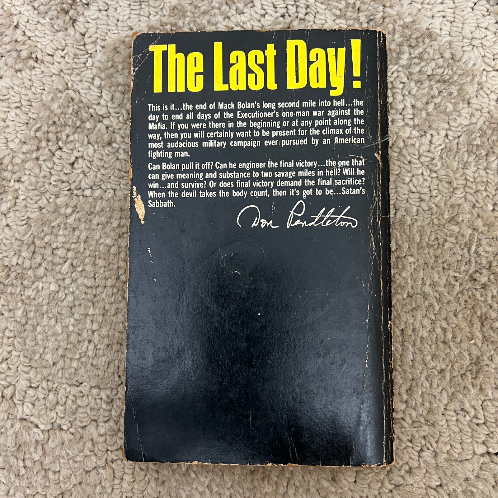 Satan&rsquo;s Sabbath Action Paperback Book by Don Pendleton Adventure 1980