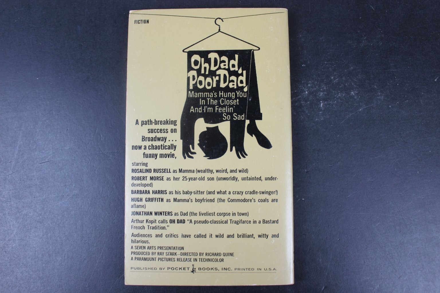 Oh Dad, Poor Dad Arthur Kopit 1966 1st Printing Pocket Book Play Drama PB