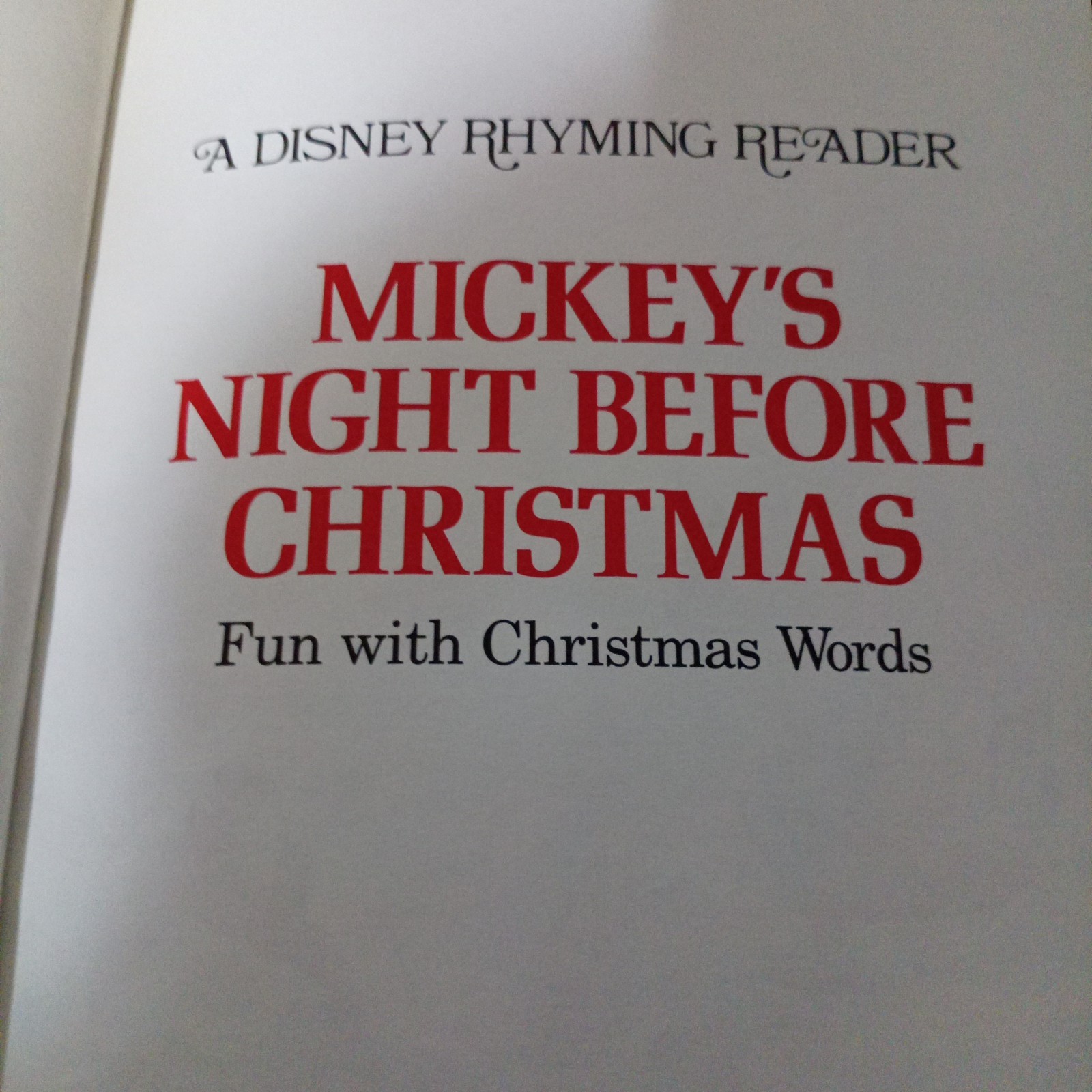 Mickey&rsquo;s Night Before Christmas: Fun with Christmas Words (A Disney Rhyming…