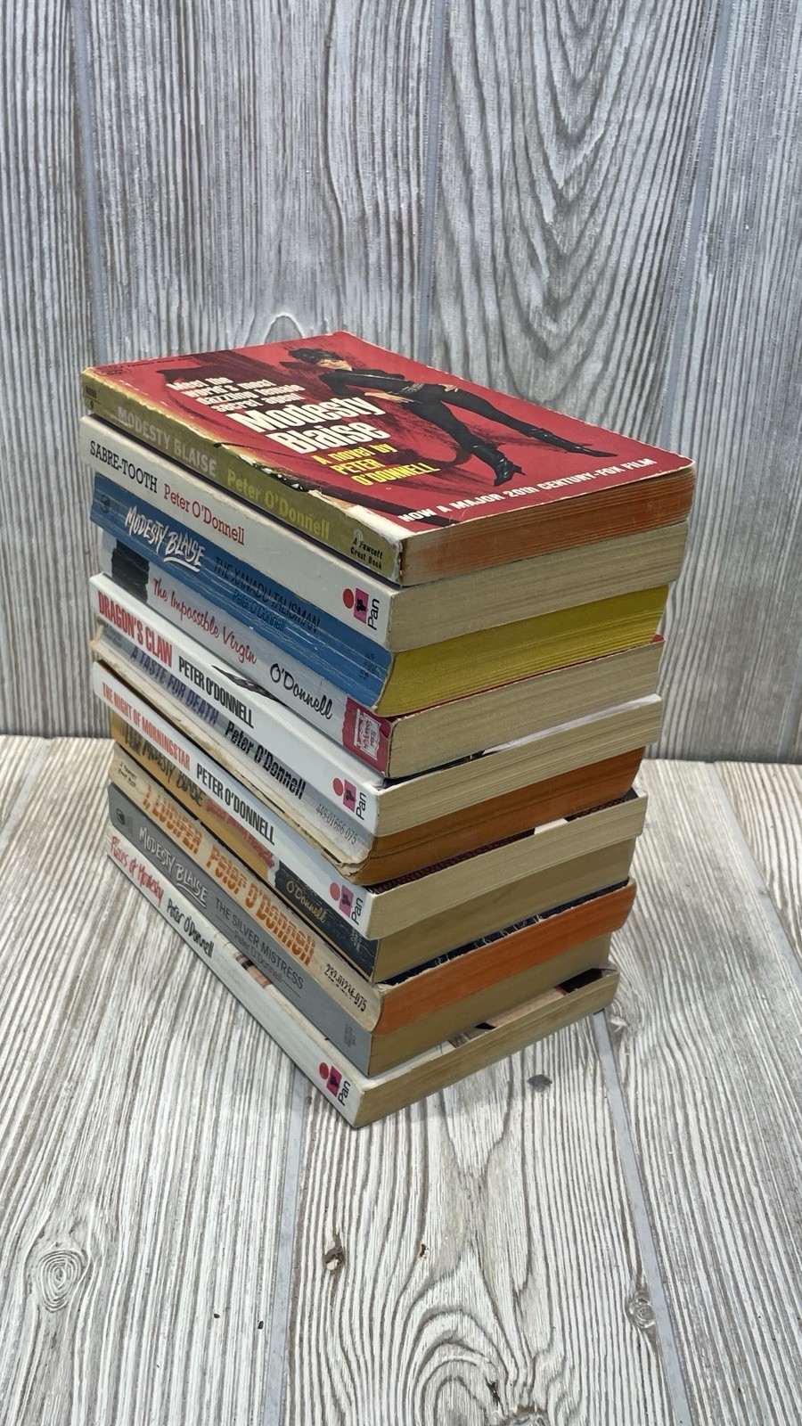 Modesty Blaise Paperback Lot of 11 Peter O&rsquo;Donnell VTG 1960-80s Spy Espionage